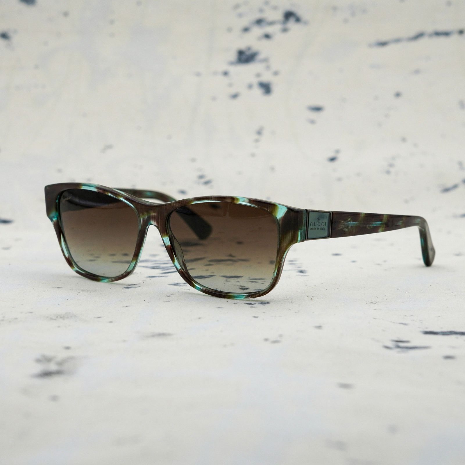Gucci Vintage gucci gg 3208 logo brown gradient square sunglasses Size ONE SIZE - 1 Thumbnail