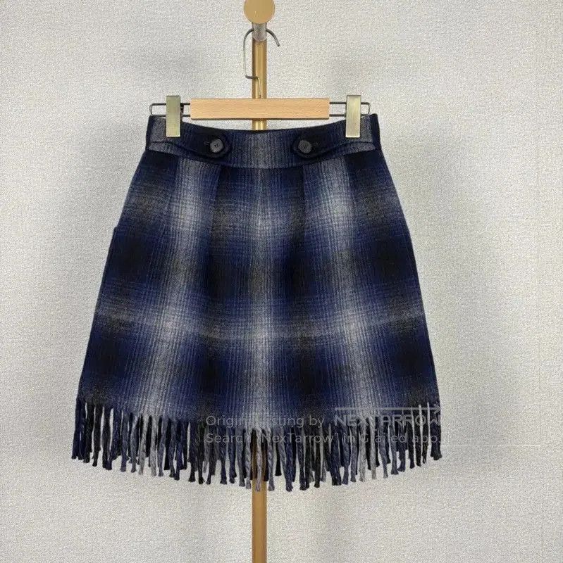 Dior Dior Colorblock Wool Mini Skirt . Size 22" - 2 Thumbnail