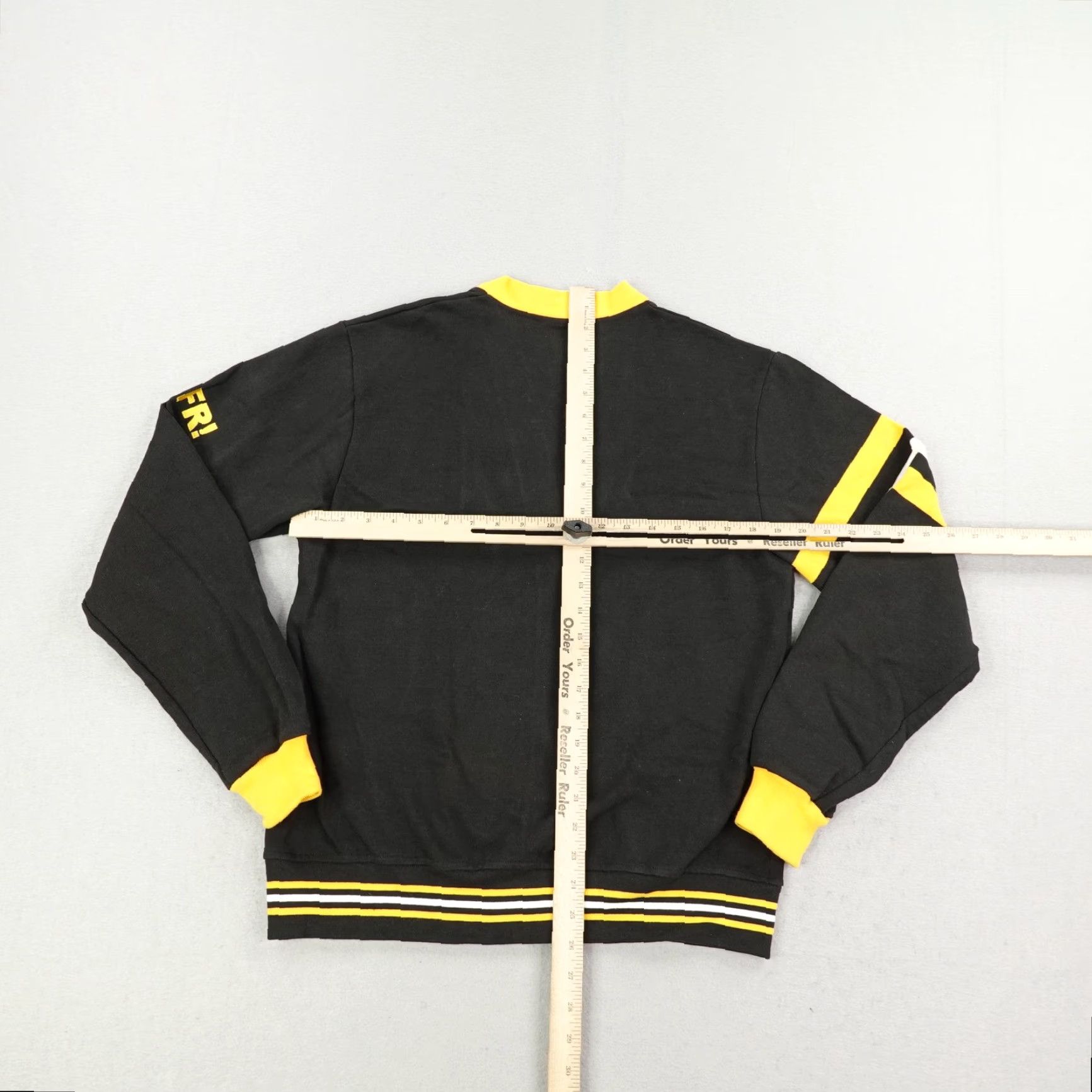 Barbarian VINTAGE Barbarian Sweater Cardigan Men Medium Black Rugby Striped Knit Casual Size US M / EU 48-50 / 2 - 6 Thumbnail