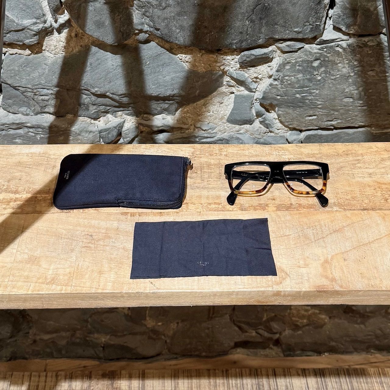 Celine Céline CL41331 Black Tortoiseshell Square Optical Glasses Size ONE SIZE - 9 Thumbnail