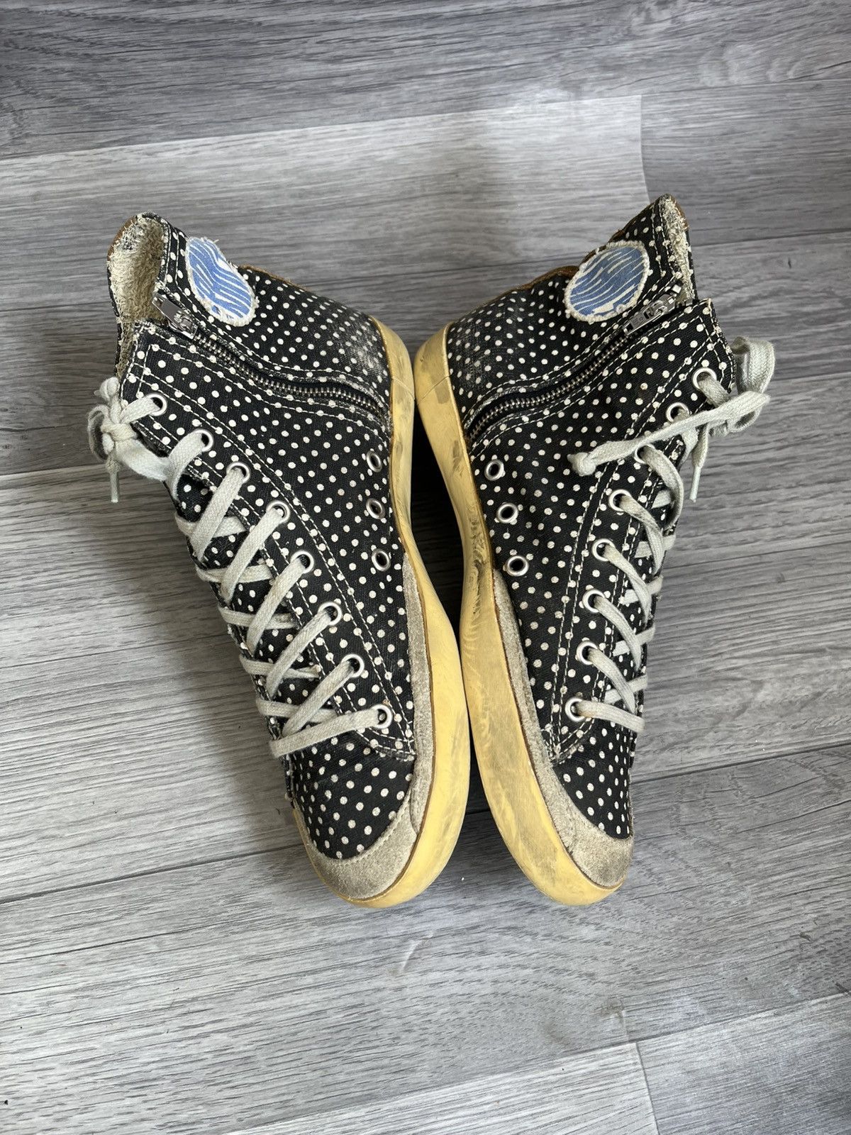 Golden Goose Golden goose Francy polka dot zipper high top sneakers sz39 Size US 10 / IT 40 - 9 Thumbnail
