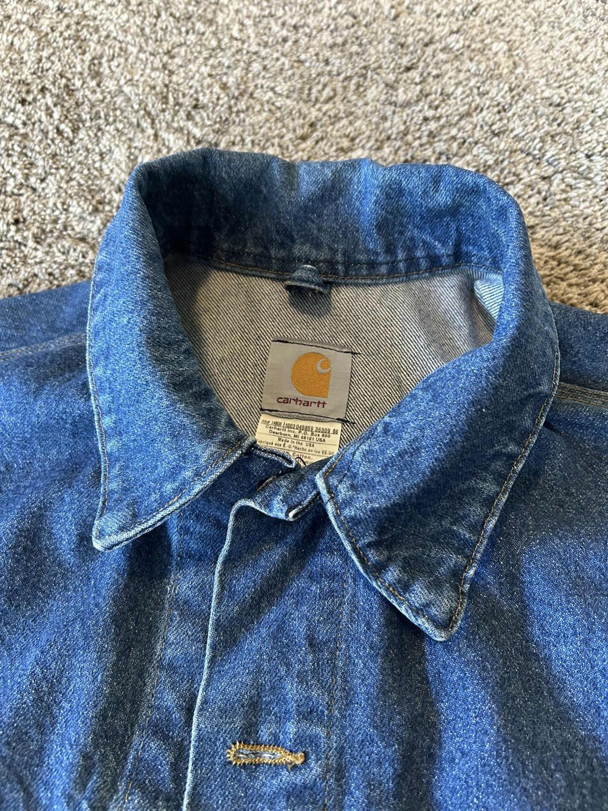 Carhartt Vintage Carhartt Denim Trucker Jacket Size US L / EU 52-54 / 3 - 5 Thumbnail
