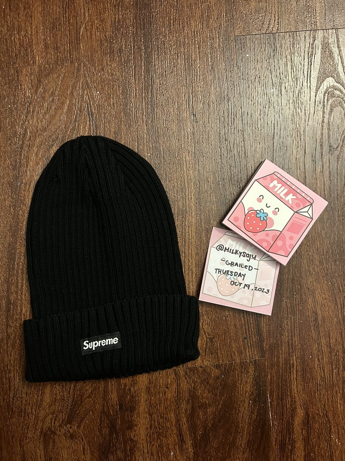 Supreme ✨SUPREME✨ Black Overdyed Ribbed Beanie | Grailed