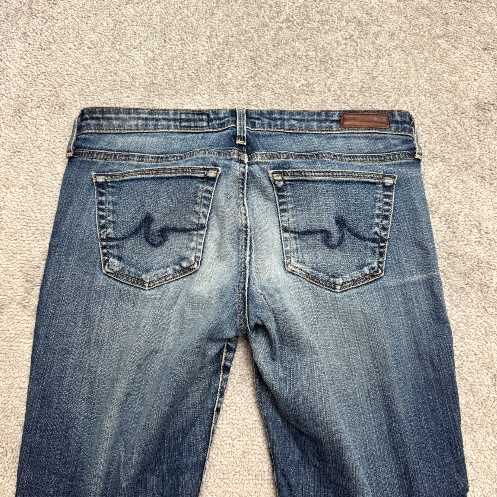 Denime VINTAGE AG Adriano Goldschmied The Stilt Cigarette Denim Jeans Womens 29R Blue Stretch Size 29" - 5 Thumbnail