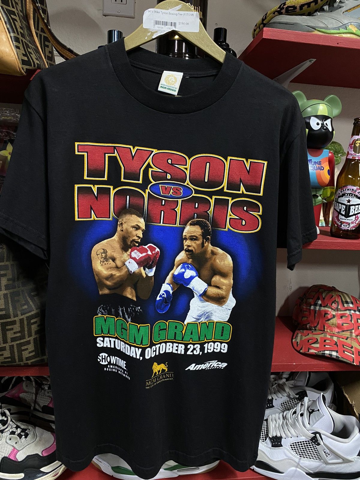 Vintage Vintage 90’s Mike Tyson vs Morris Boxing Tee Shirt Medium Size US M / EU 48-50 / 2 - 1 Thumbnail