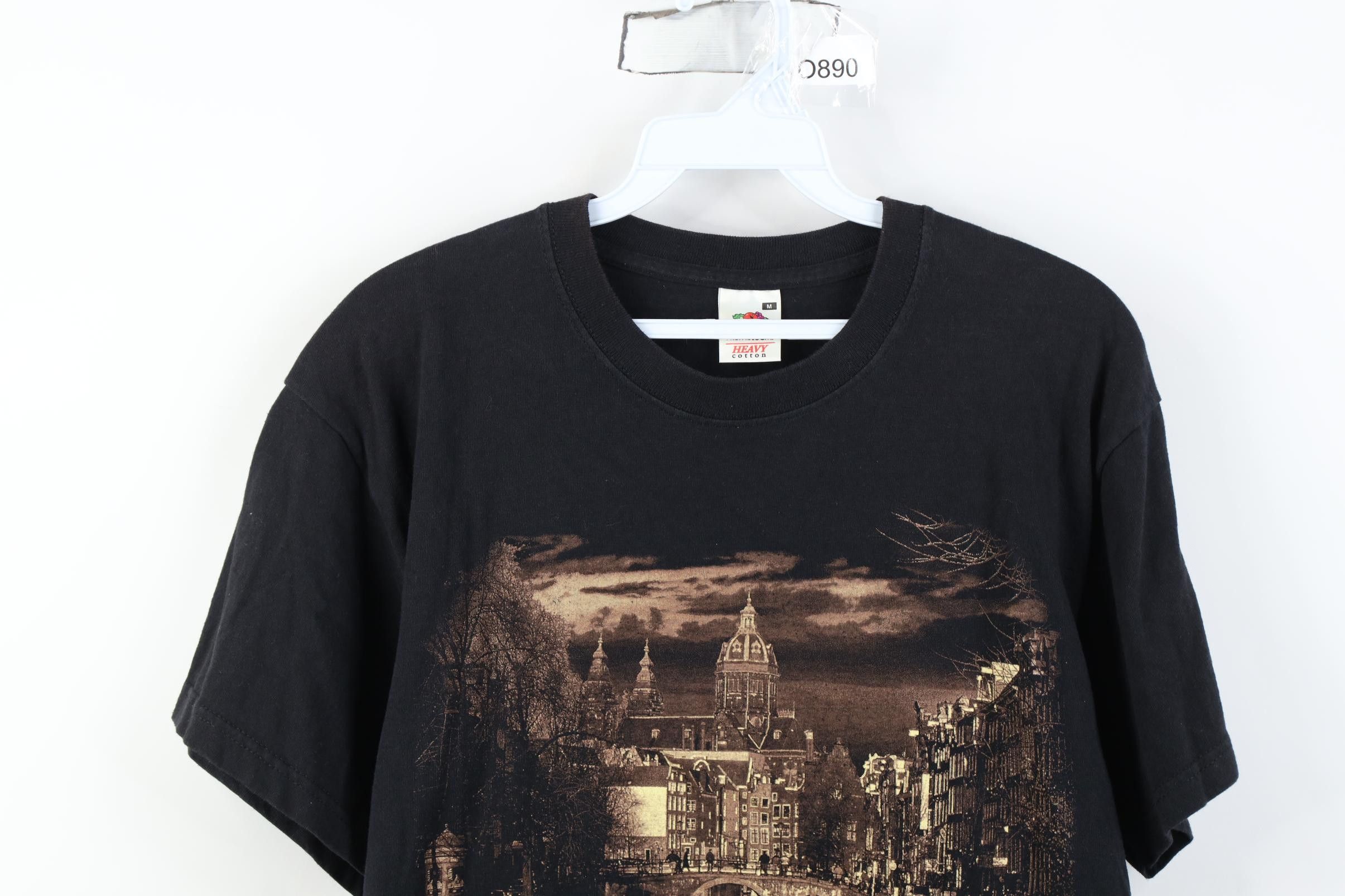Vintage Vintage Y2K Streetwear Holland Amsterdam City T-Shirt Black Size US M / EU 48-50 / 2 - 2 Thumbnail