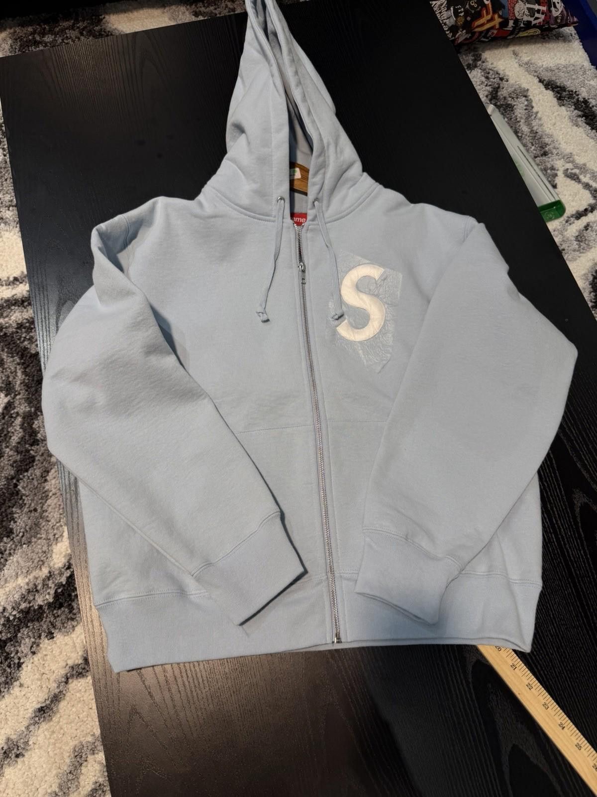 Supreme Supreme S Logo Zip Up Hooded Sweatshirt (25FW) Blue (S 