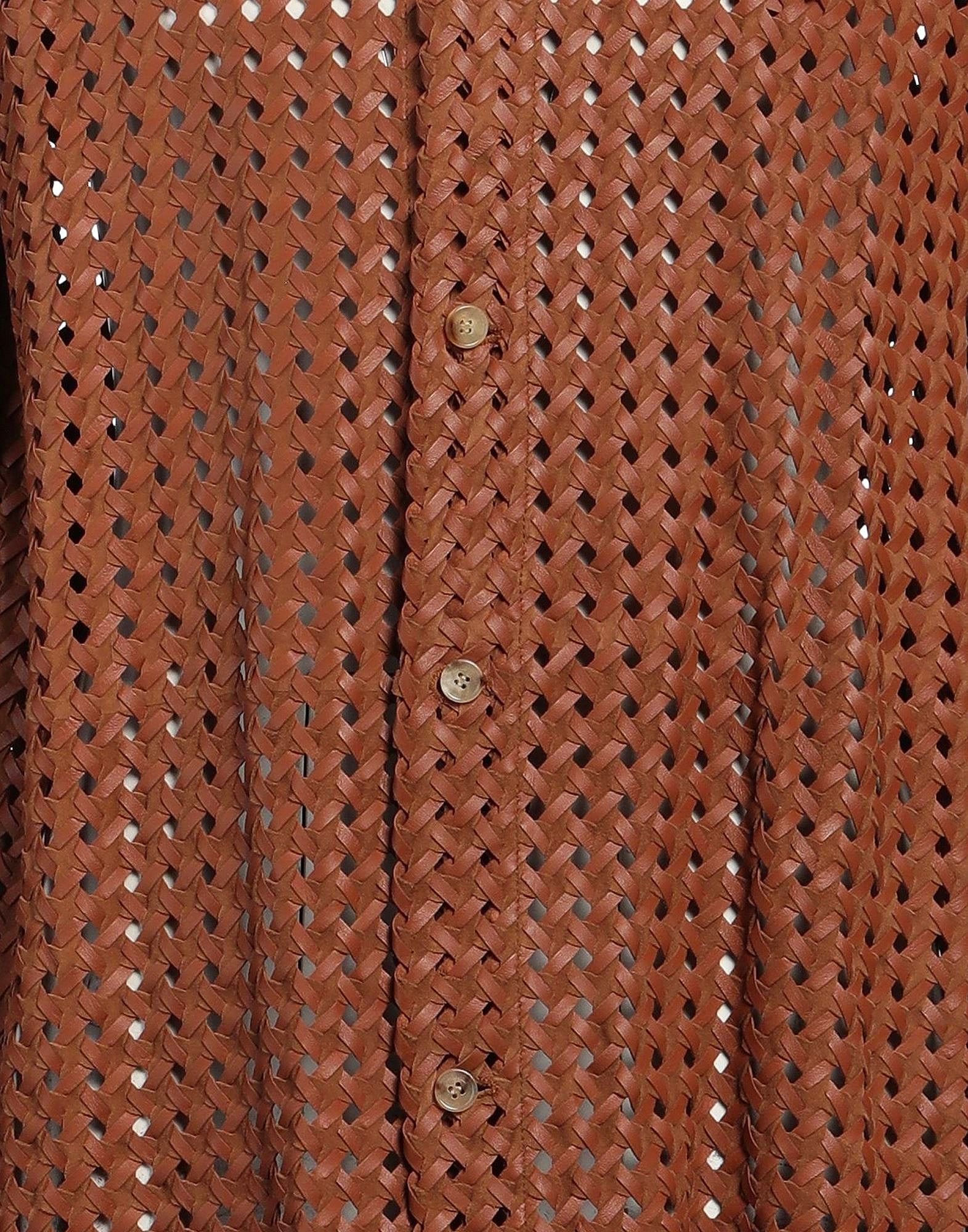 Amiri o1s1wg110525 Solid Collar Shirt in Brown Size US XL / EU 56 / 4 - 4 Thumbnail