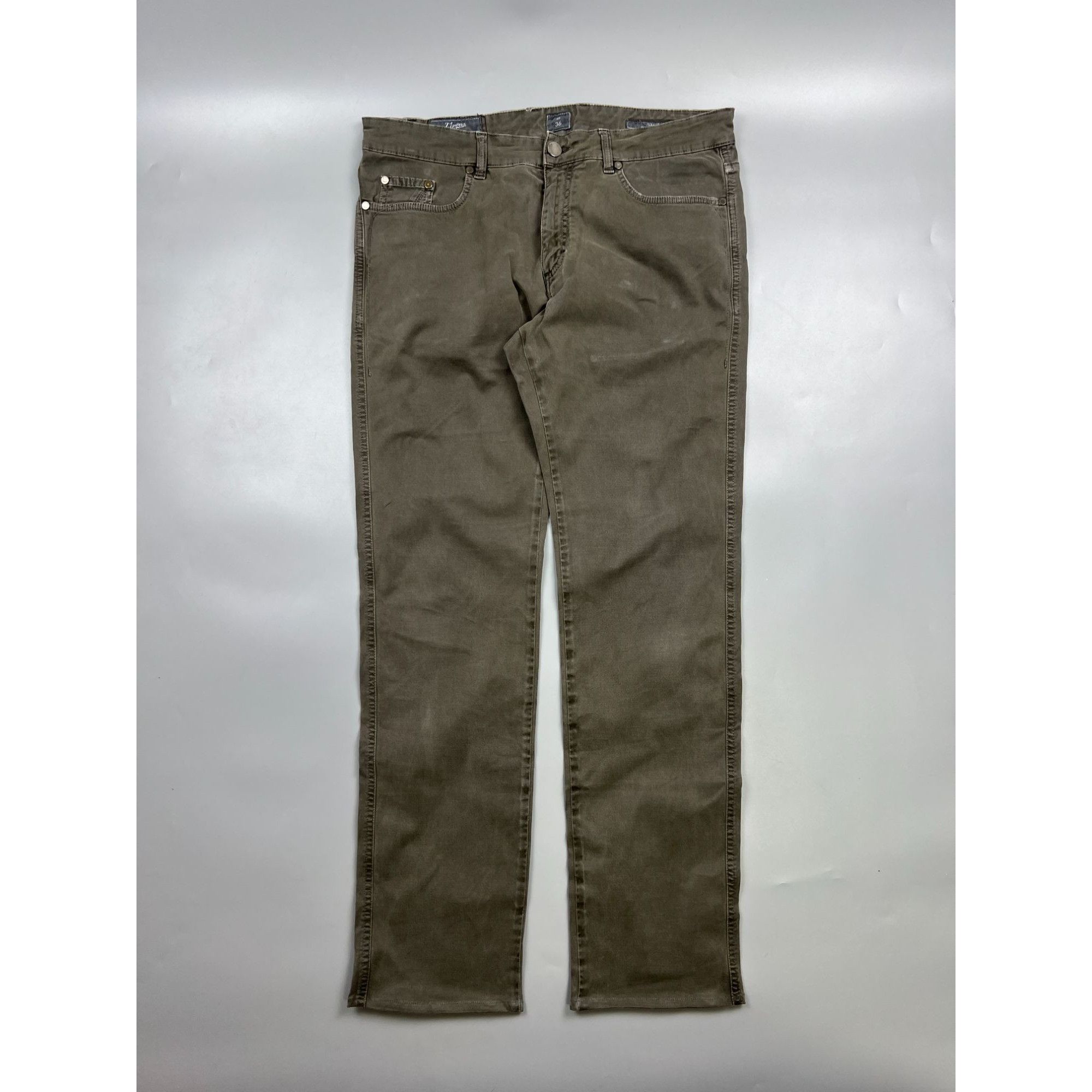 Z Zegna ZZegna Green Cotton Pants (Y0952) Size US 36 / EU 52 - 1 Thumbnail