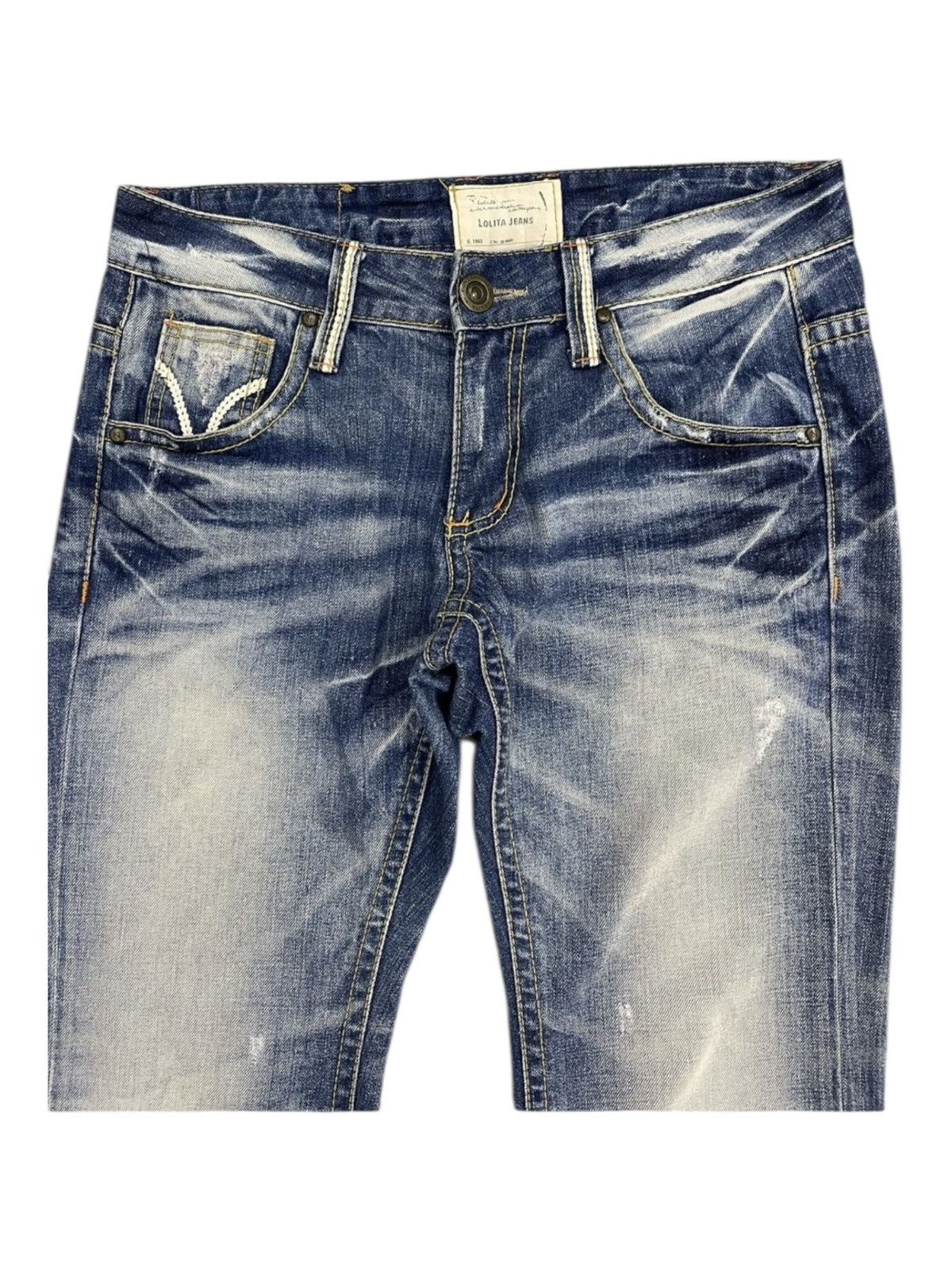 Japanese Brand Lolita Jeans by Concert Club Y2K Distressed Flared Denim Size US 31 - 3 Thumbnail