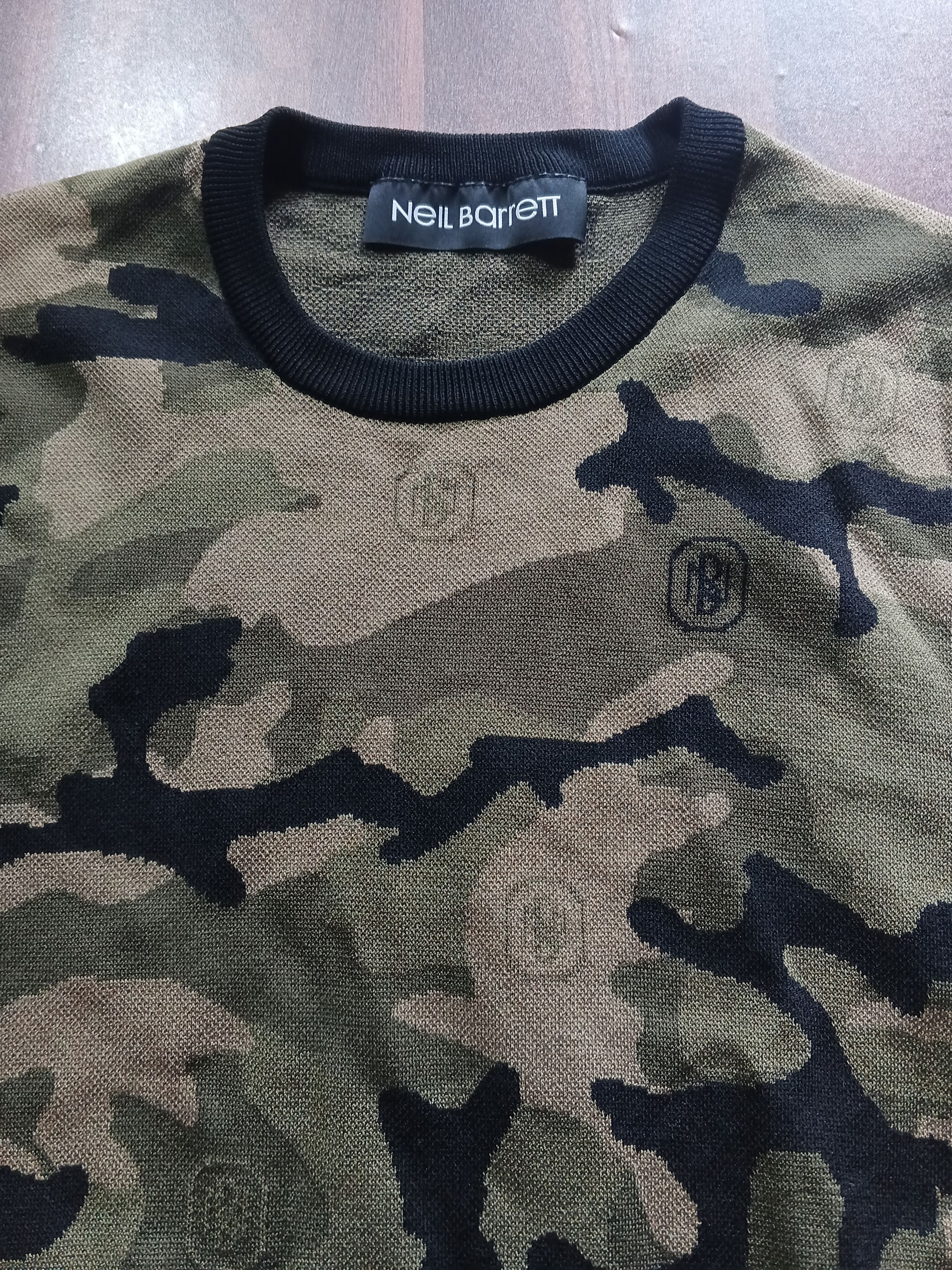 Neil Barrett Neil Barrett Camouflage Knitted Crewneck Sweater Size US M / EU 48-50 / 2 - 2 Thumbnail