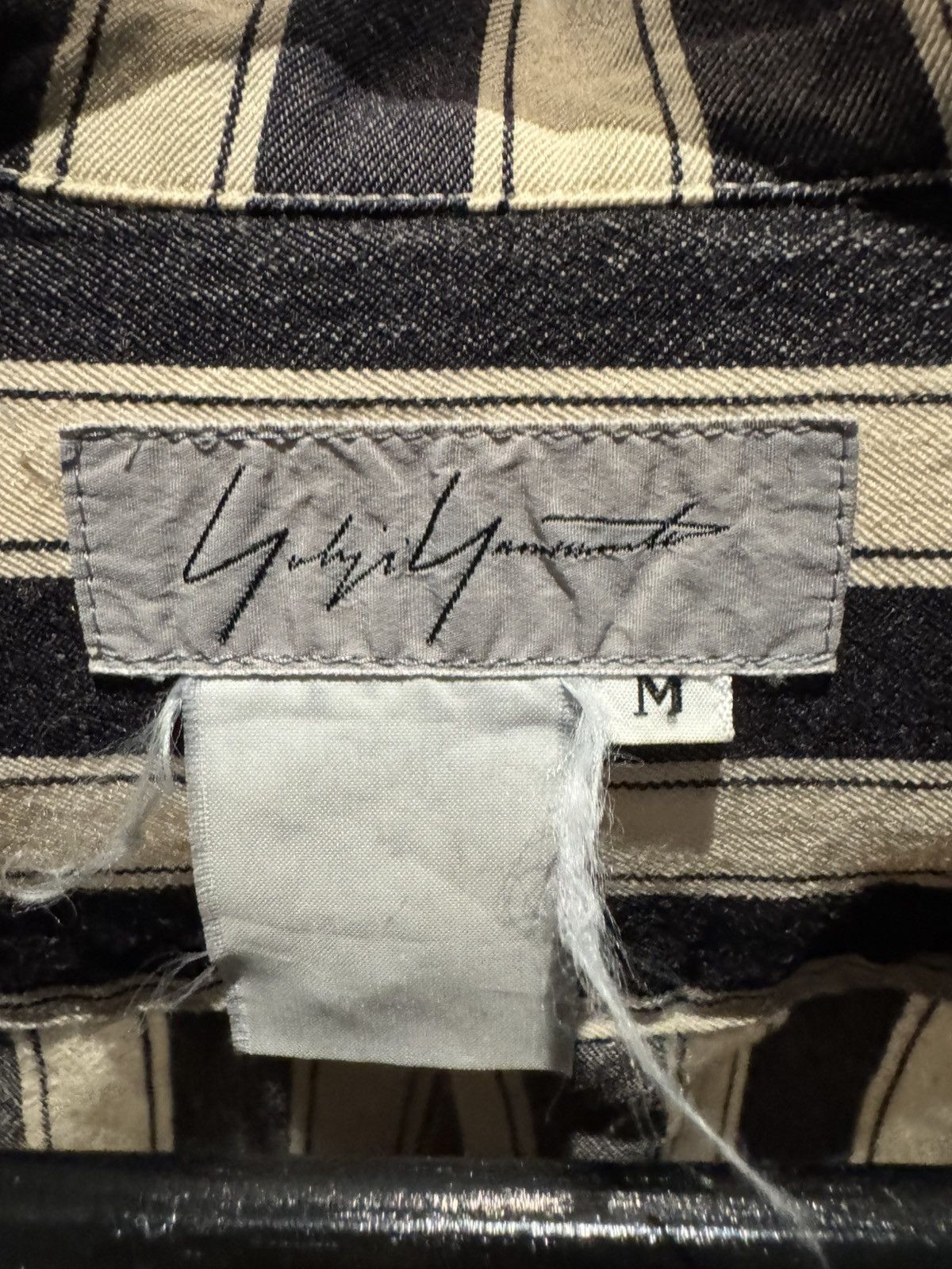 Yohji Yamamoto vintage Yohji Yamamoto cropped striped shirt oversized M-XL Size US M / EU 48-50 / 2 - 6 Thumbnail