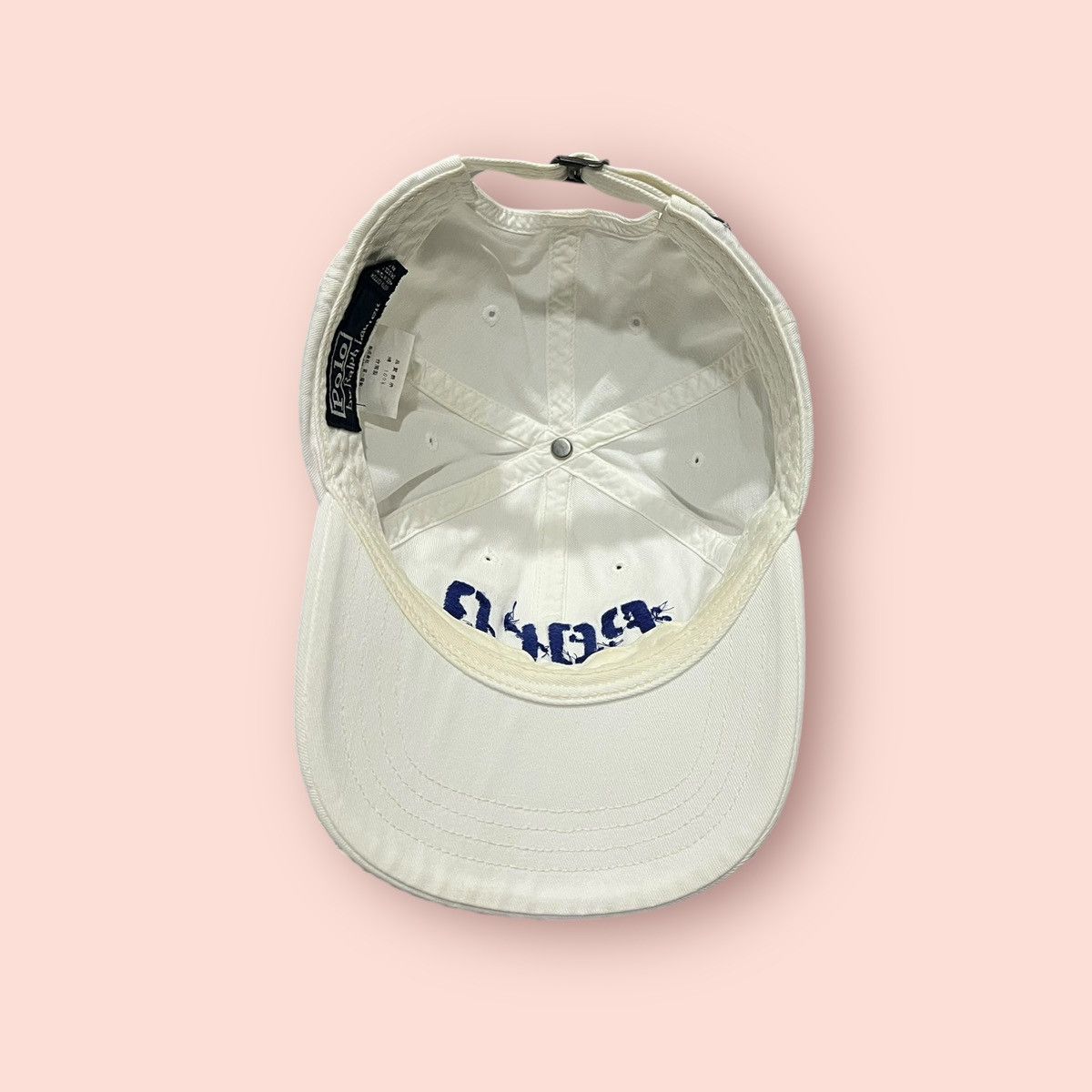Polo Ralph Lauren × Ralph Lauren × Vintage VINTAGE POLO SPELL OUT DISTRESSED VISOR STRAPBACK CAP Size ONE SIZE - 17 Thumbnail