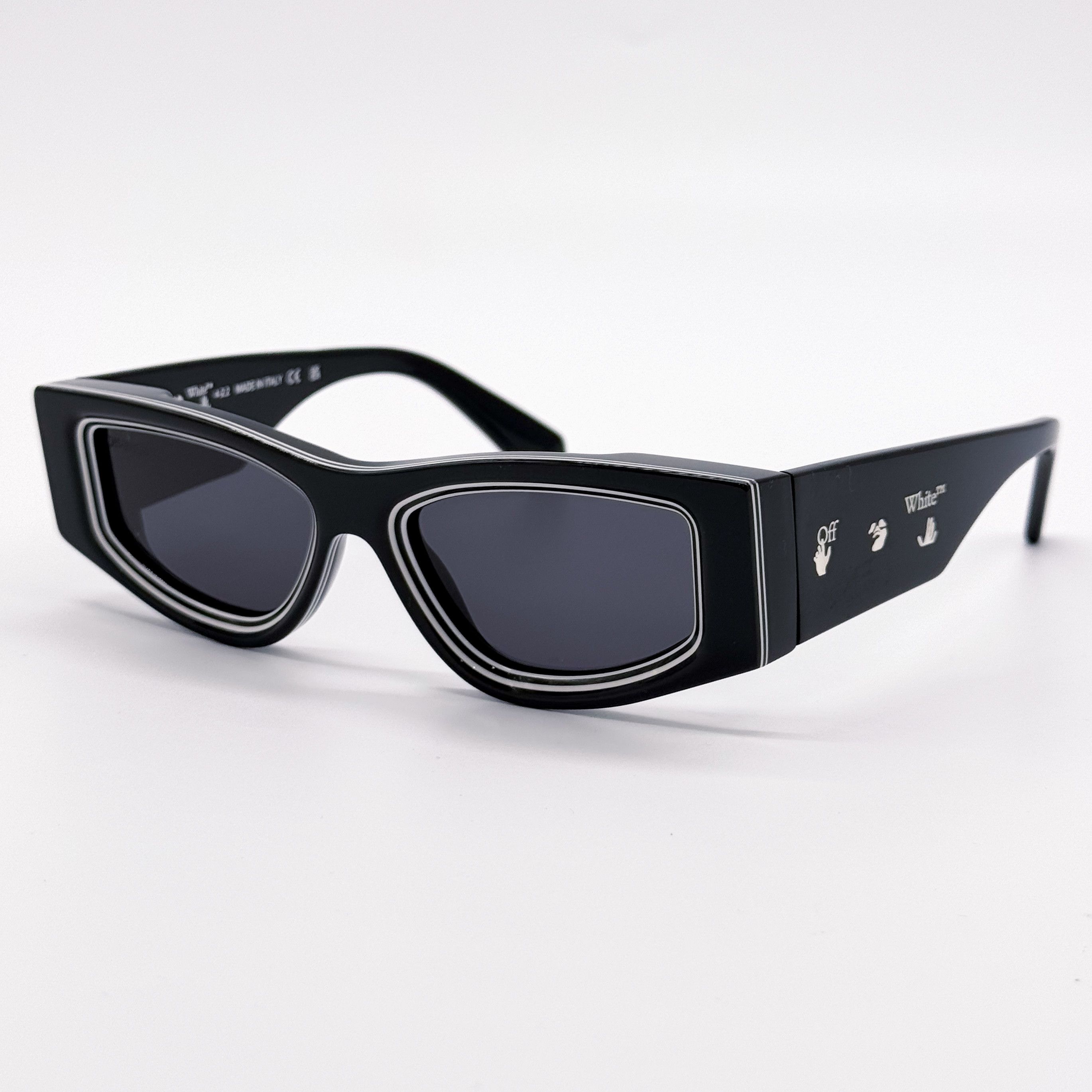 Off-White NEW OFF-WHITE ANDY 11007 BLACK UNISEX SUNGLASSES OFF-WHITE Size ONE SIZE - 3 Thumbnail