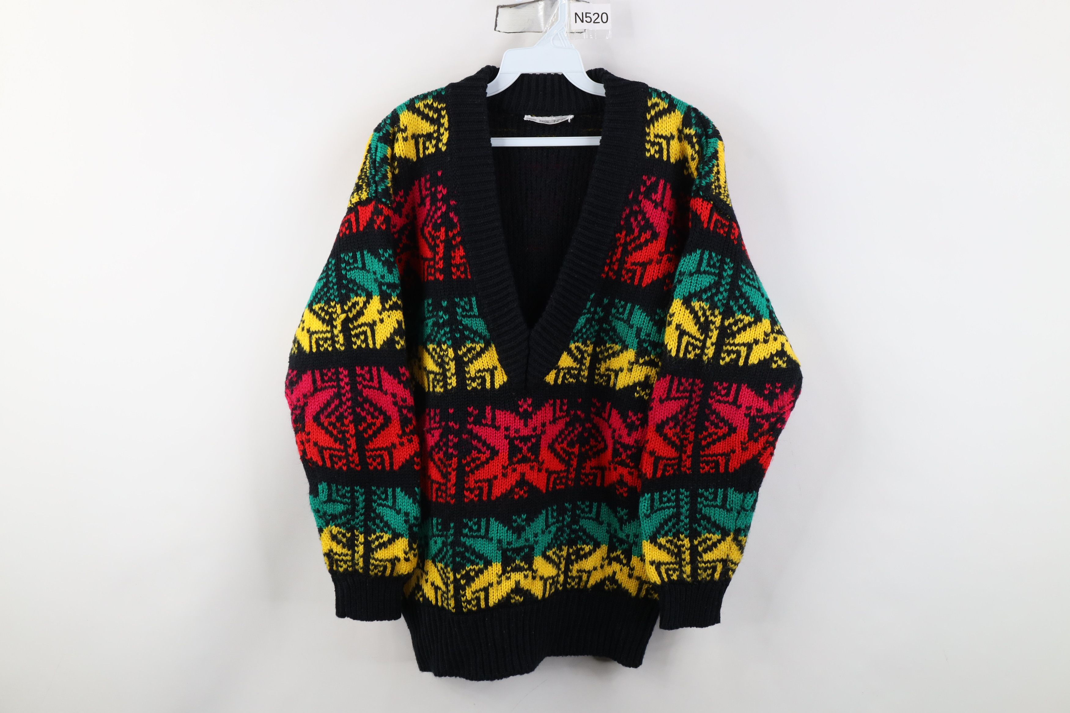 Vintage Vintage 80s 90s Streetwear Fair Isle Chunky Knit Sweater Size M / US 6-8 / IT 42-44 - 1 Thumbnail
