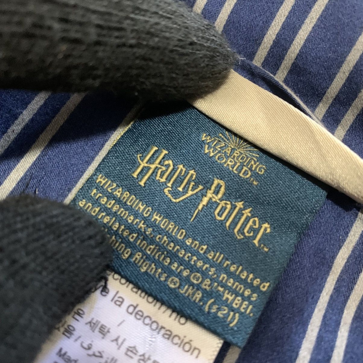 Warner Bros 2000s Harry Potter Ravenclaw Pottery Barn Teen Stripe Shirt Size US M / EU 48-50 / 2 - 6 Thumbnail