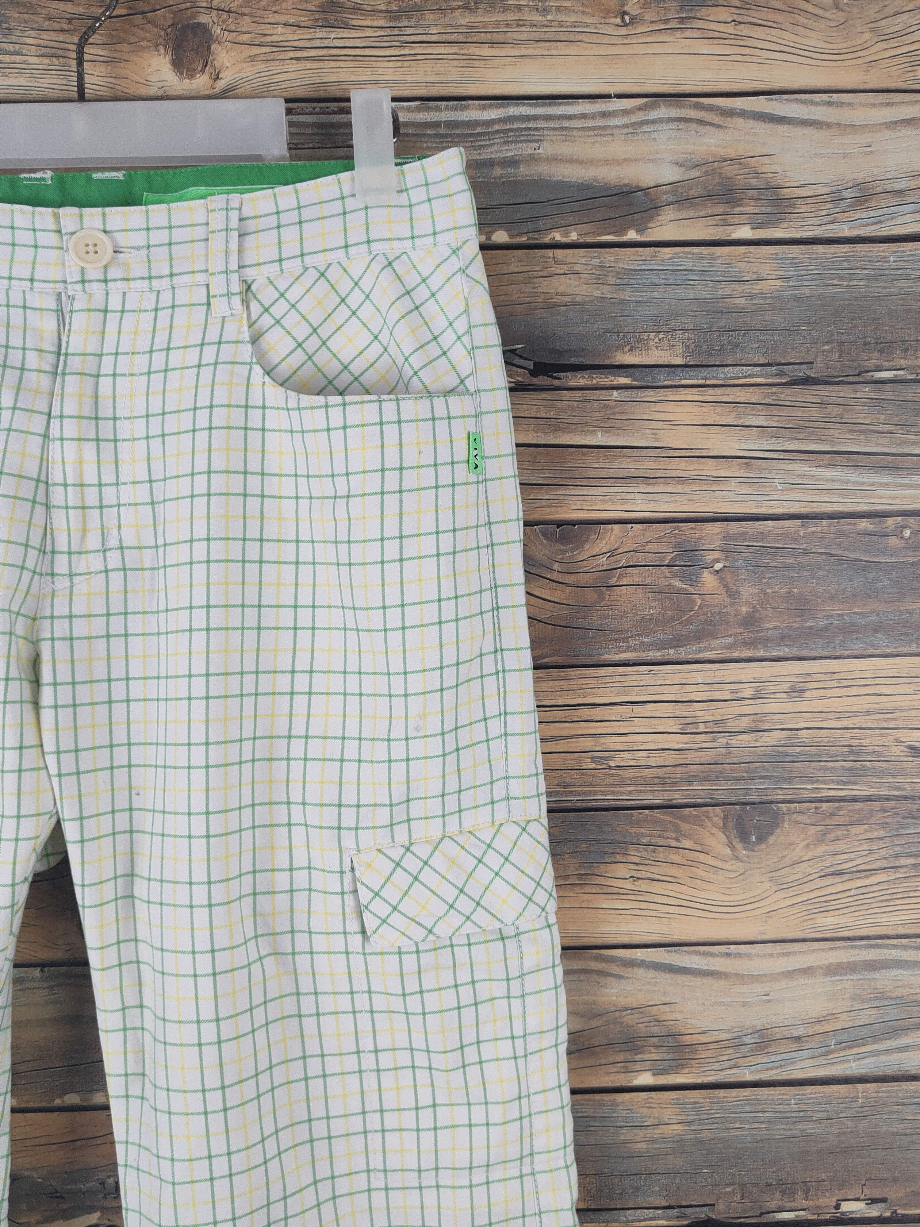 Japanese Brand DL Viva Heart White Green Multipocket Cargo Pants #1874 Size 30" / US 8 / IT 44 - 5 Thumbnail