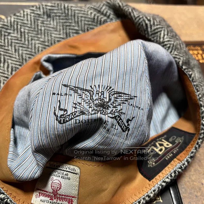 RRL Ralph Lauren RRL Ralph Lauren Harris Tweed wool octagonal hat, newsboy Size ONE SIZE - 8 Thumbnail