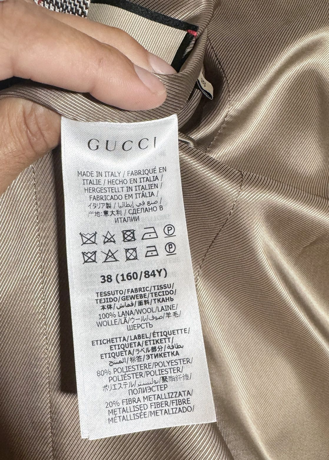Gucci Gucci Grey Prince Of Wales 3 Buttons Blazer Size XS / US 0-2 / IT 36-38 - 9 Thumbnail