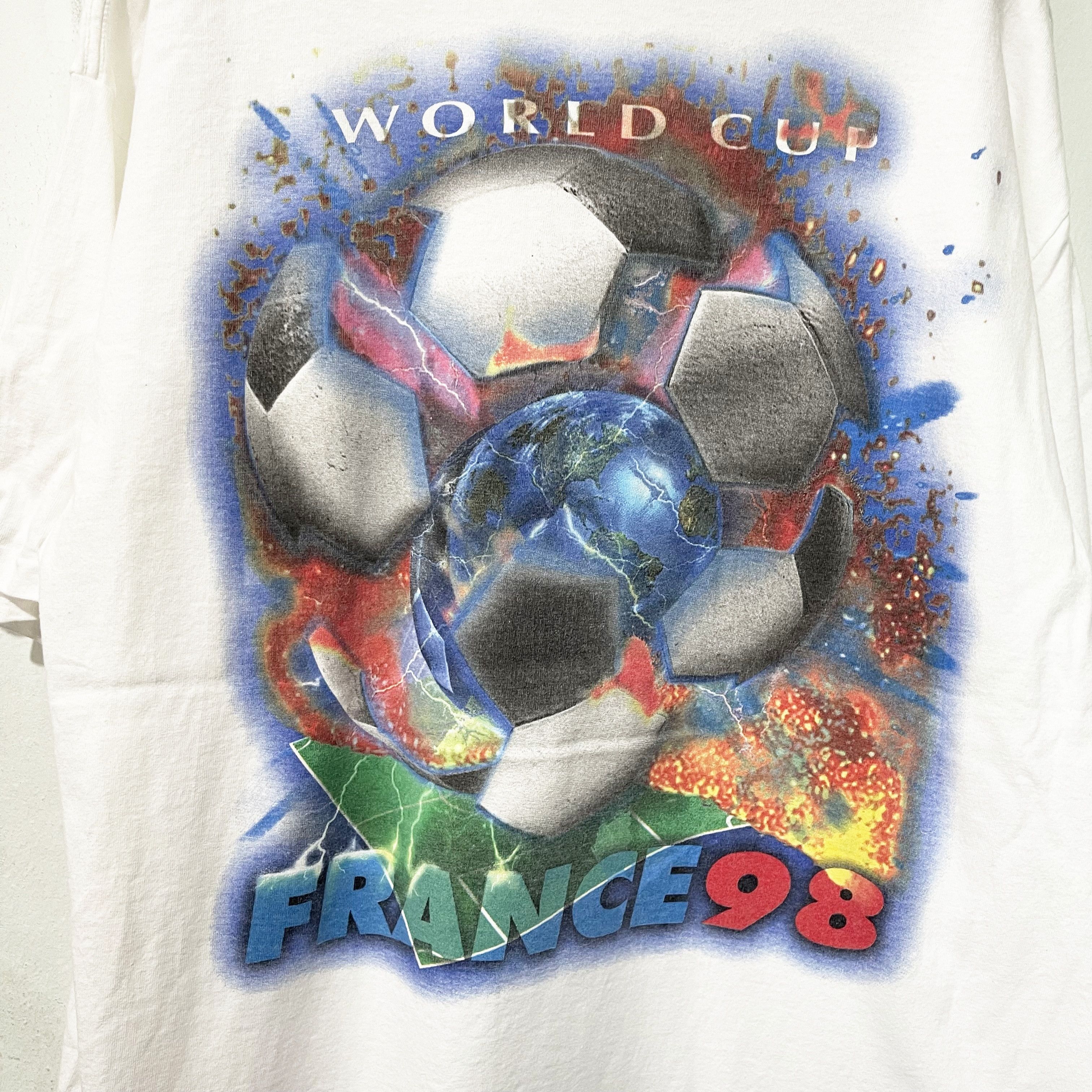 Vintage Vintage 1998 France 98 World Cup T-Shirt Size US XL / EU 56 / 4 - 2 Thumbnail