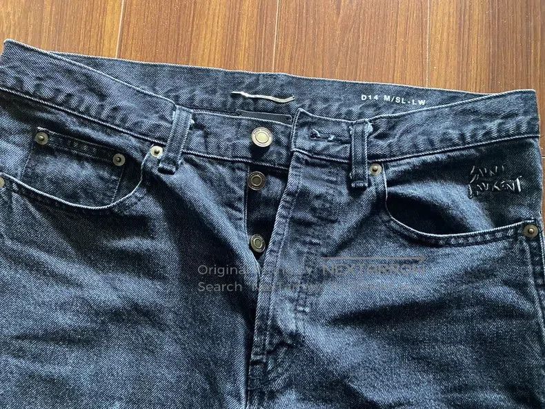 Saint Laurent Paris Saint Laurent Distressed Black Denim Jeans. Size US 31 - 3 Thumbnail