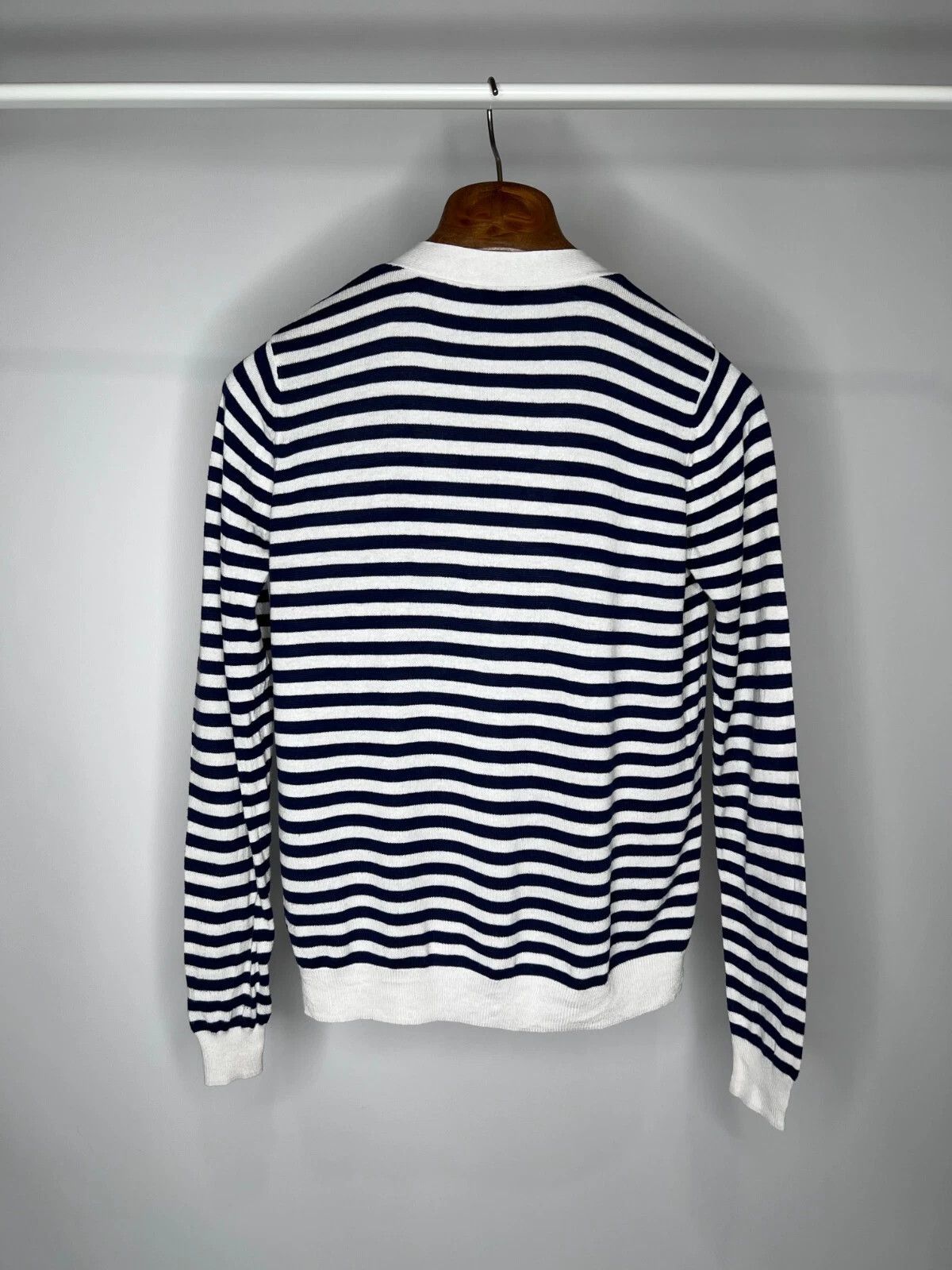 Armani Armani Jeans Womens Striped V-Neck Cotton Cardigan Size S-M Size S / US 4 / IT 40 - 9 Thumbnail
