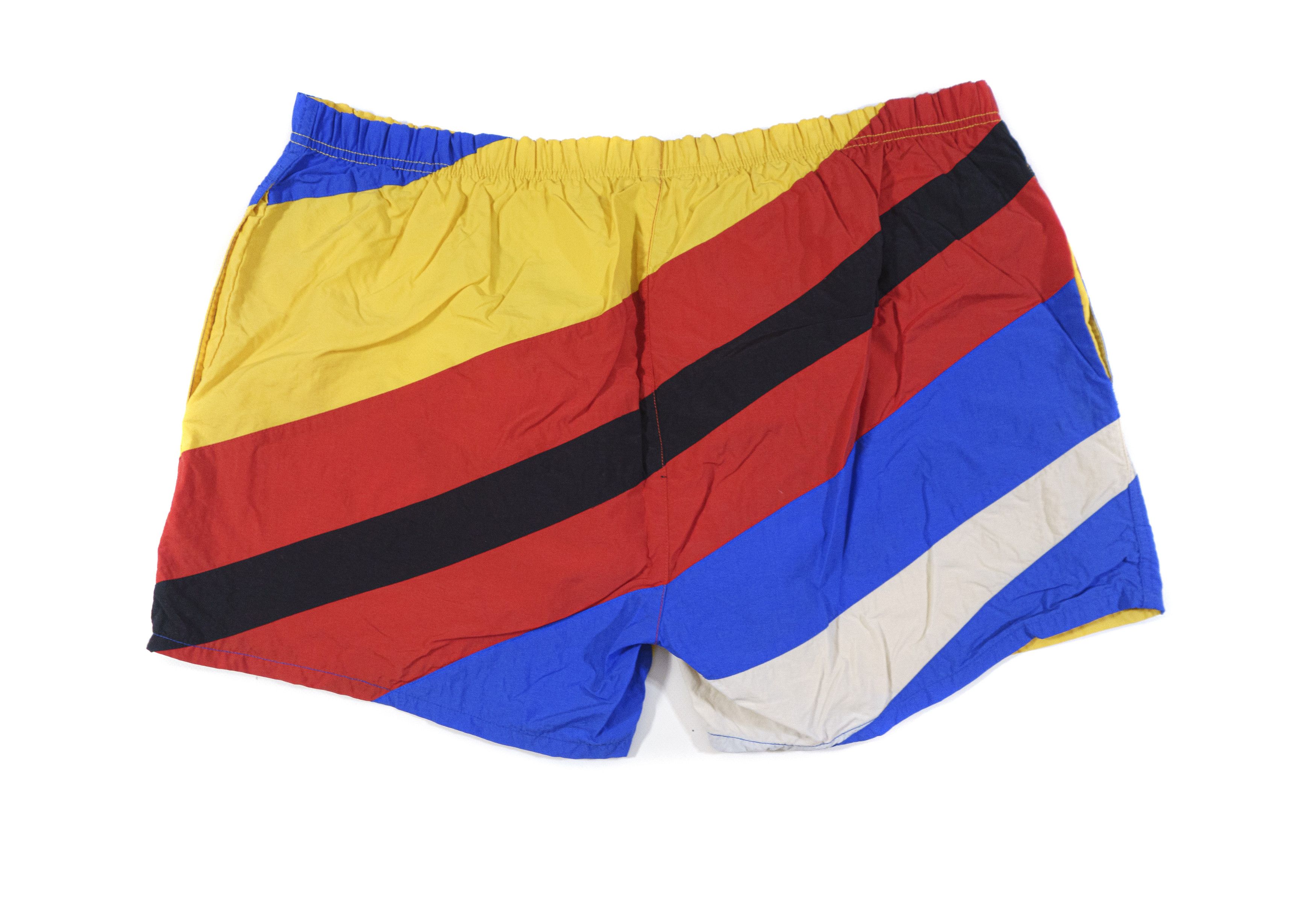 Nautica 90S Multicolor Nylon Swim Shorts Size US 36 / EU 52 - 2 Thumbnail
