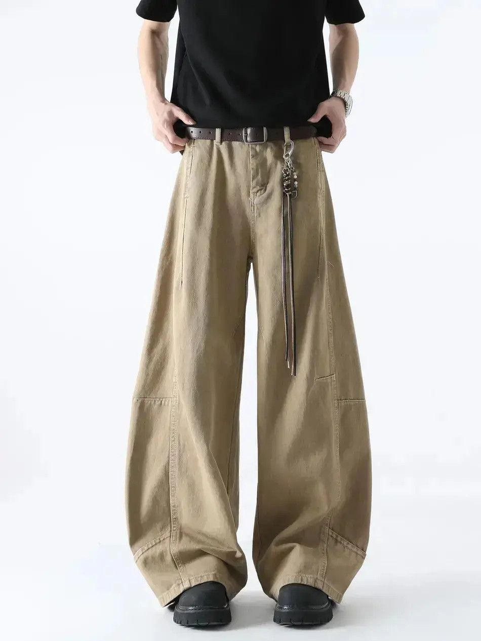 Japanese Brand Retro loose wide leg patchwork jeans Size US 32 / EU 48 - 6 Thumbnail