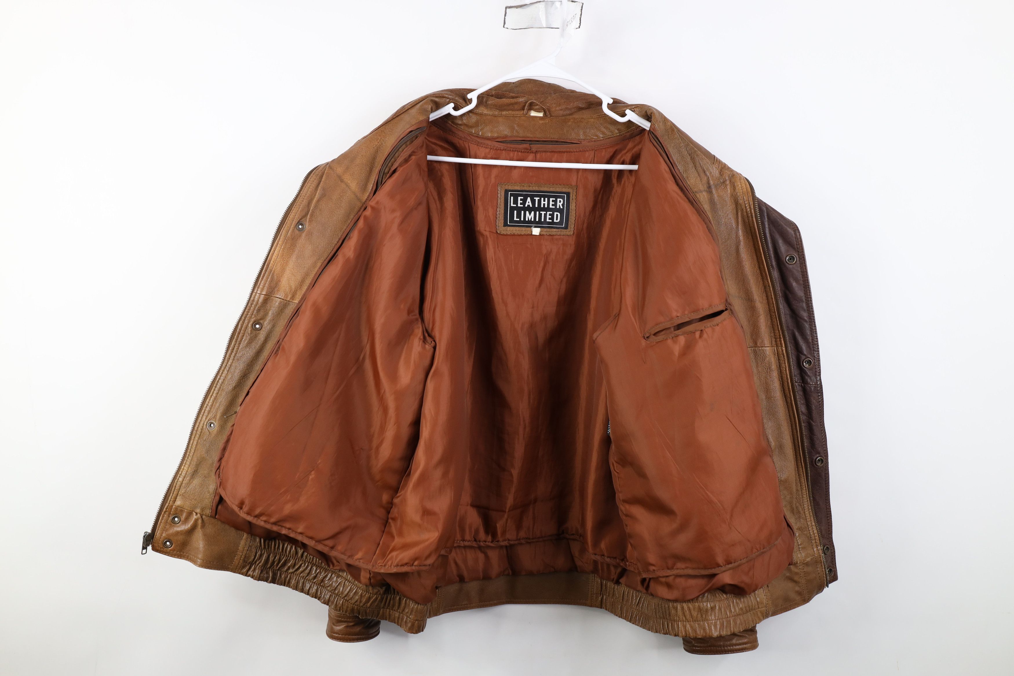 Vintage AS IS Vintage 90s Streetwear Leather Chore Bomber Jacket Size US L / EU 52-54 / 3 - 11 Thumbnail