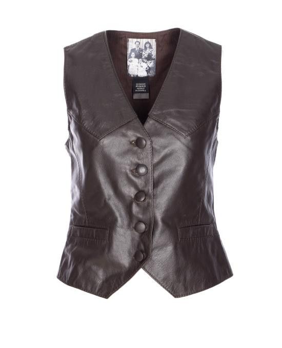 Pinko PINKO Women Vests 105089 A2JNM21 Brown Size S / US 4 / IT 40 - 1 Thumbnail