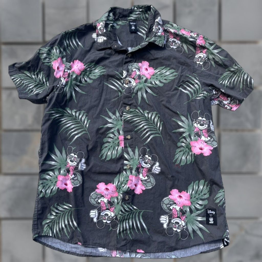 Disney Neff x Disney Shirt Multicolor Mickey Mouse L TIKI Surf Art Tropical Beach Men’s Shirt Size US L / EU 52-54 / 3 - 1 Thumbnail