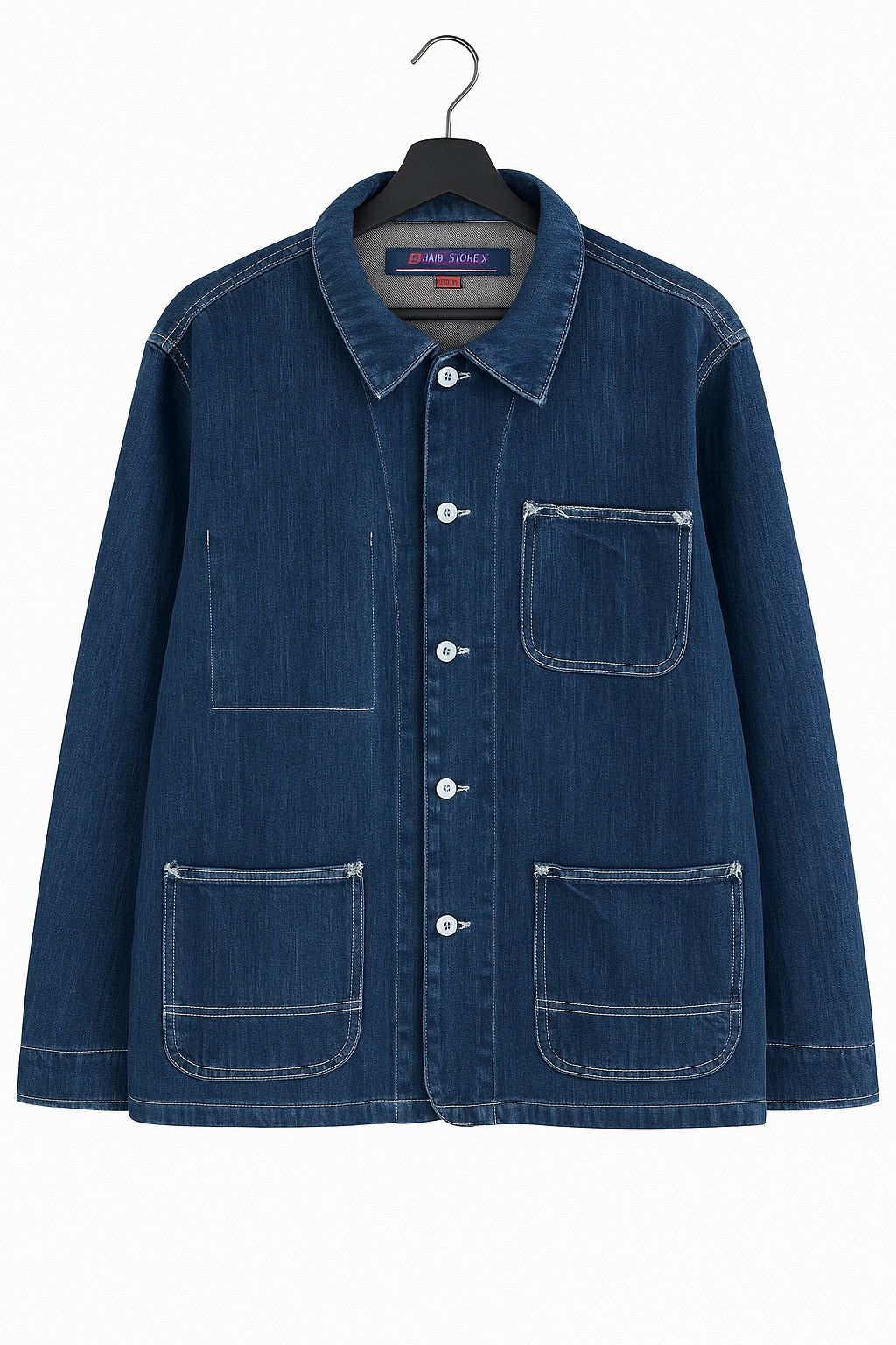 Billy Stone’s Vintage Workwear Denim Jacket – Indigo Blue