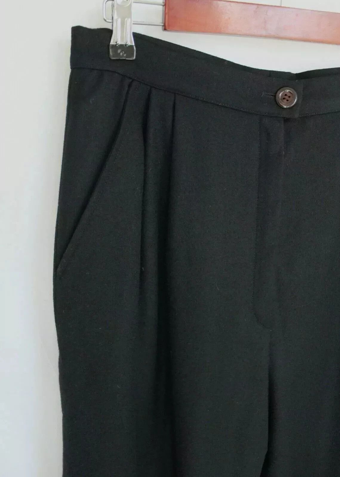 Valentino Vintage 1990s 90s Valentino Boutique Wool Pants Trousers Size 34" / US 12 / IT 48 - 4 Thumbnail