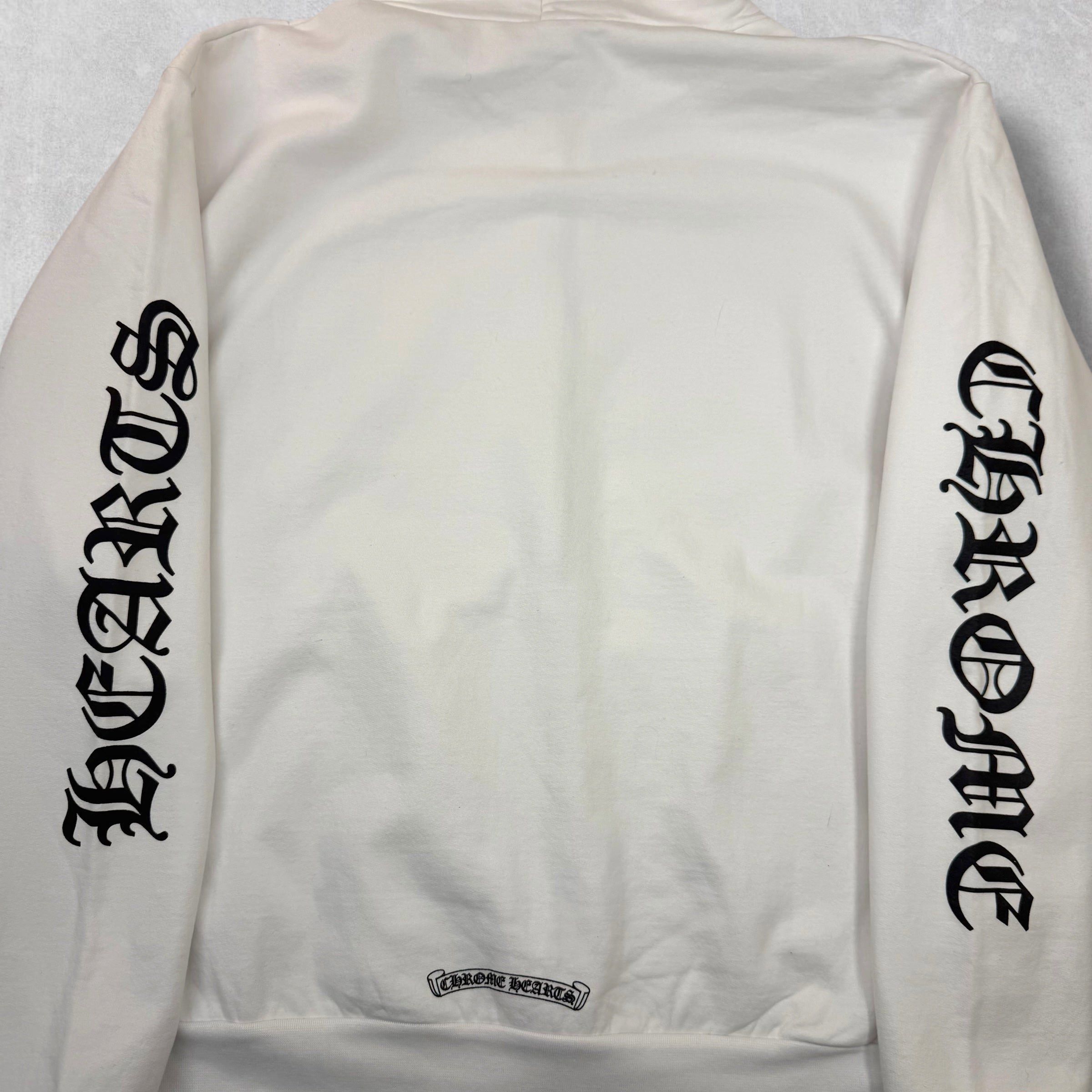Chrome Hearts Chrome Hearts Vertical Zip Up White Hoodie L Size US L / EU 52-54 / 3 - 4 Thumbnail