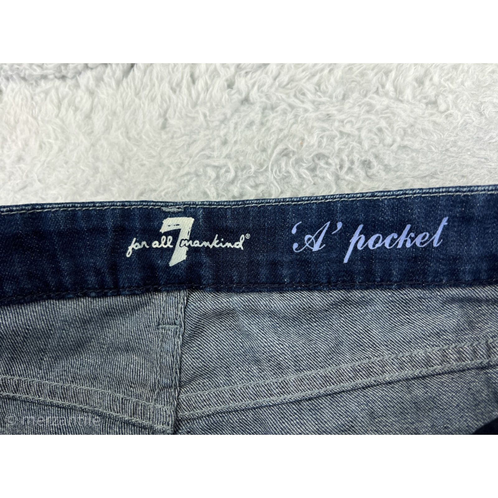 Vintage Seven7 Womens Denim Jeans 30 Blue Bootcut Distressed Embroidered Cotton Blend 2000s Size 30" / US 8 / IT 44 - 4 Thumbnail