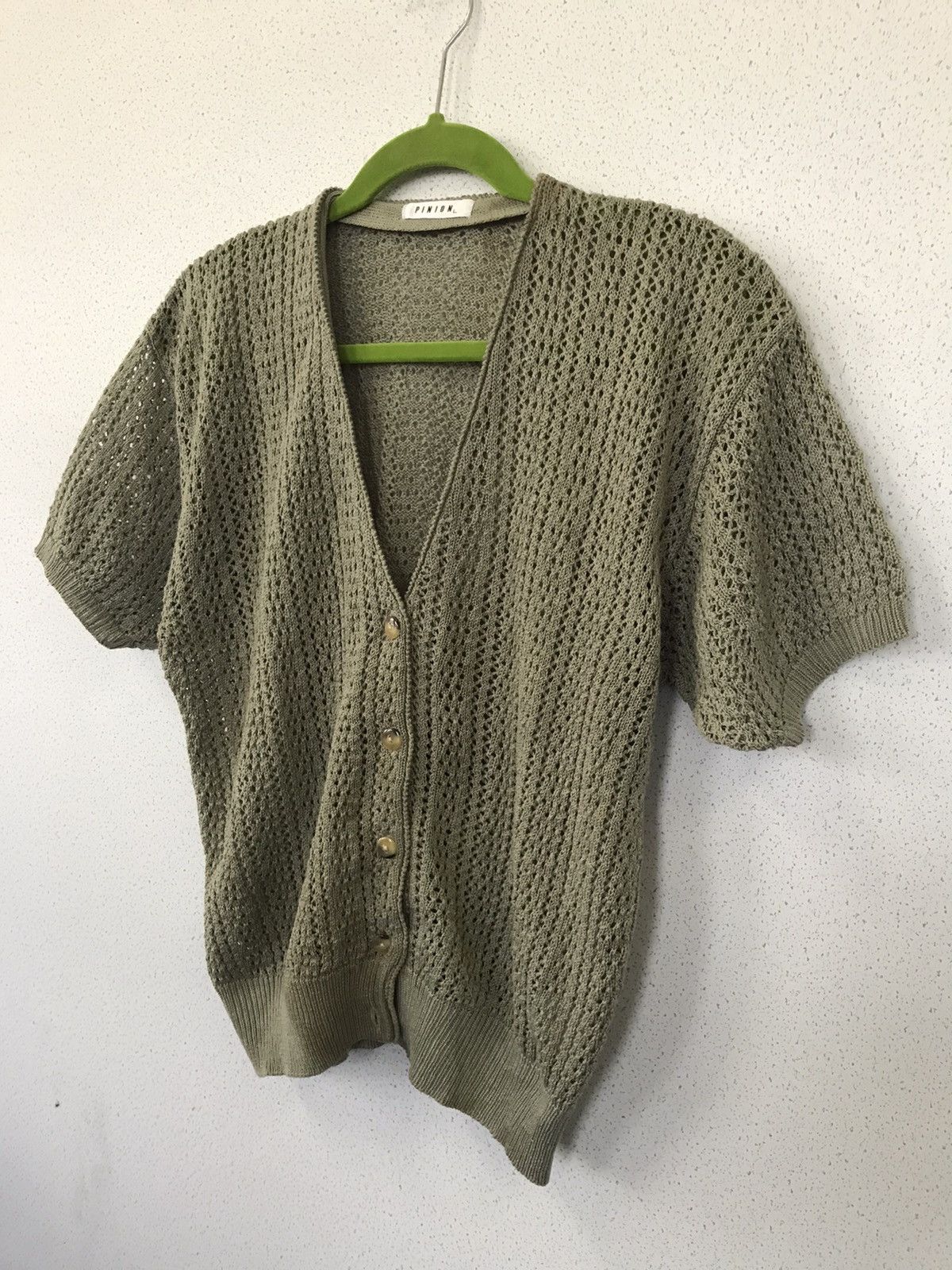 Vintage 🌿 Pinion Olive Knit Cardigan - Size L 🌿 Size US L / EU 52-54 / 3 - 4 Thumbnail