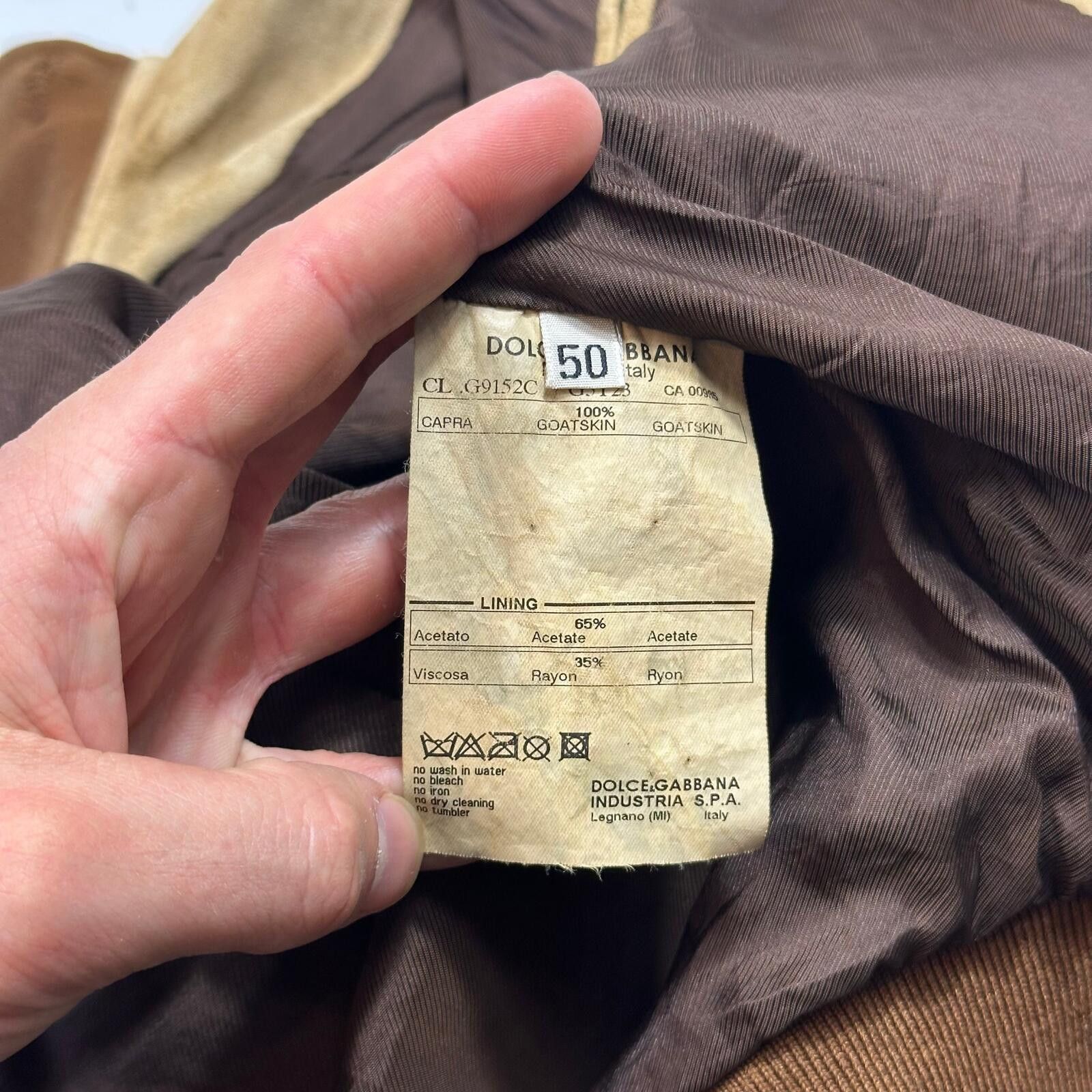 Dolce & Gabbana Dolce & Gabanna 00’s Goatskin Leather Flight Jacket - M Size US M / EU 48-50 / 2 - 11 Thumbnail