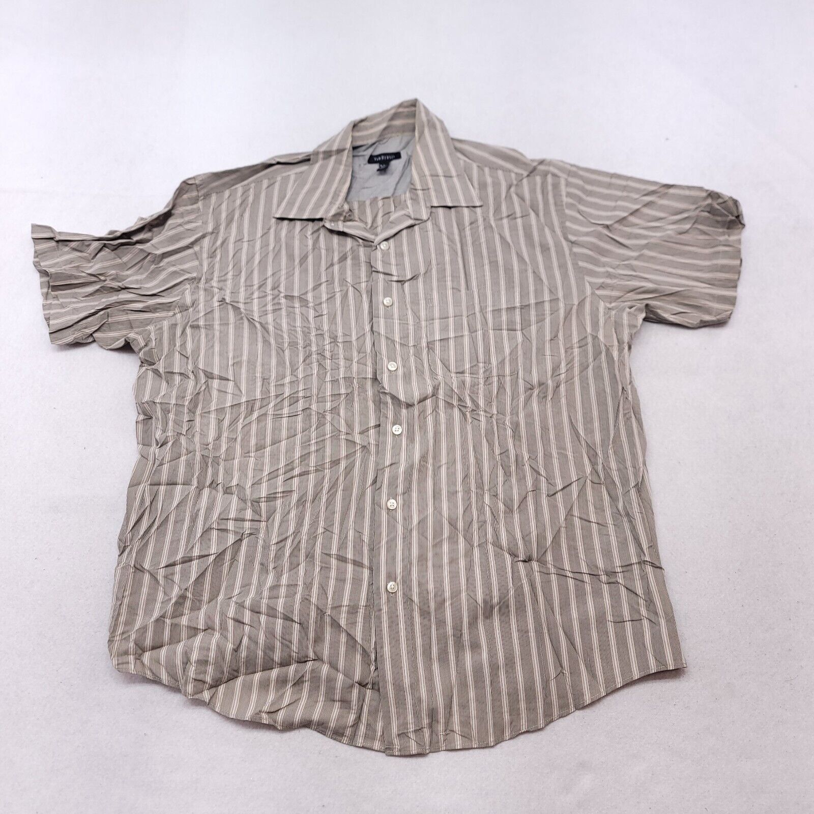 Van Heusen Van Heusen Casual Button Up Shirt Adult Mens Size XL Brown Size US XL / EU 56 / 4 - 2 Thumbnail