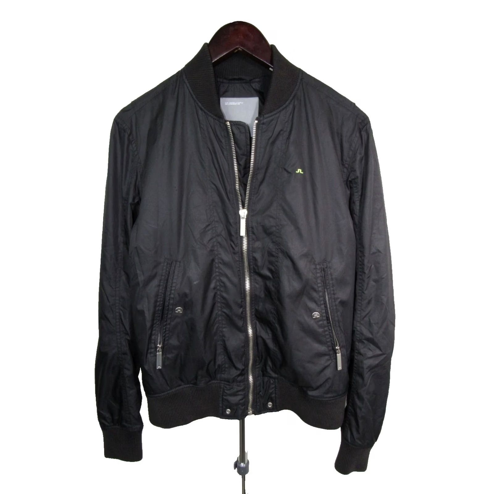 J.Lindeberg J.Lindeberg Mens M Full Zip Black Casual Golf Jacket Bomber Jacket Sports Golf Regular Fit Size US M / EU 48-50 / 2 - 2 Thumbnail