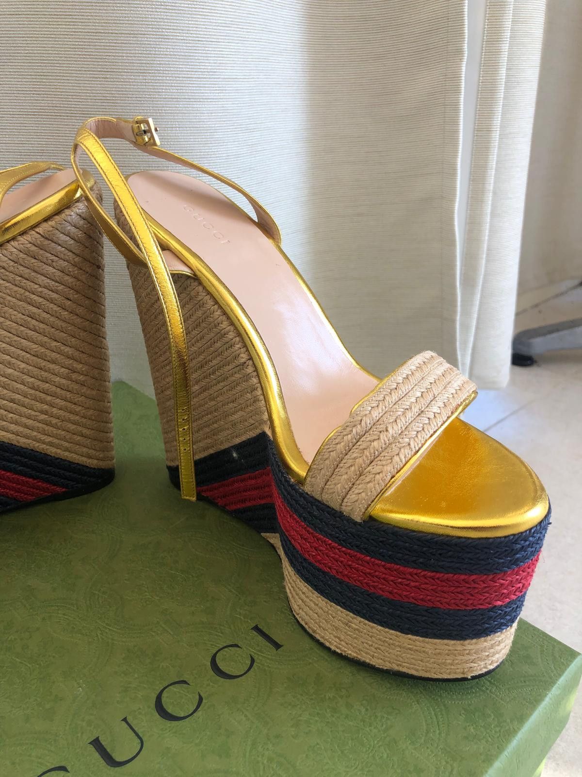 Gucci Gucci Gold Platform Espadrilles - Edizione Limitata di Lusso Size US 10 / IT 40 - 8 Thumbnail