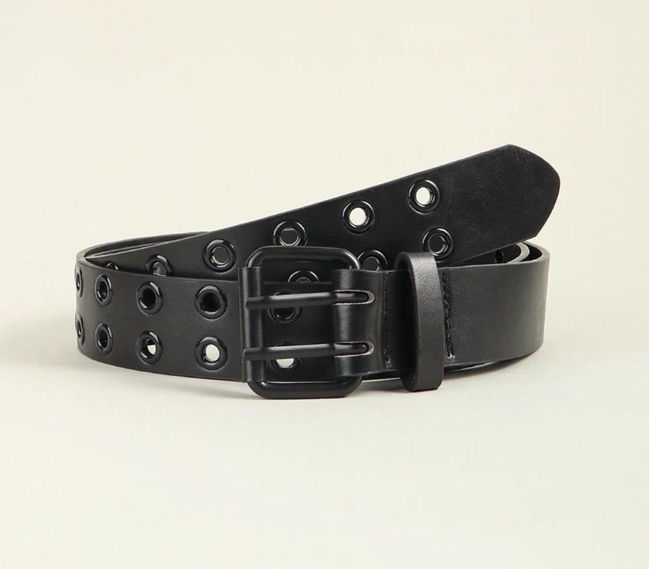 Vintage black Belts Women PU Leather Western Y2K Girls Belt Size ONE SIZE - 4 Thumbnail