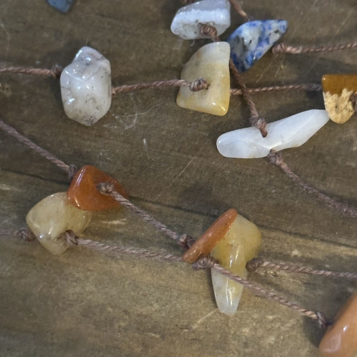 Vintage Vintage polished stone open end necklace Size ONE SIZE - 6 Thumbnail