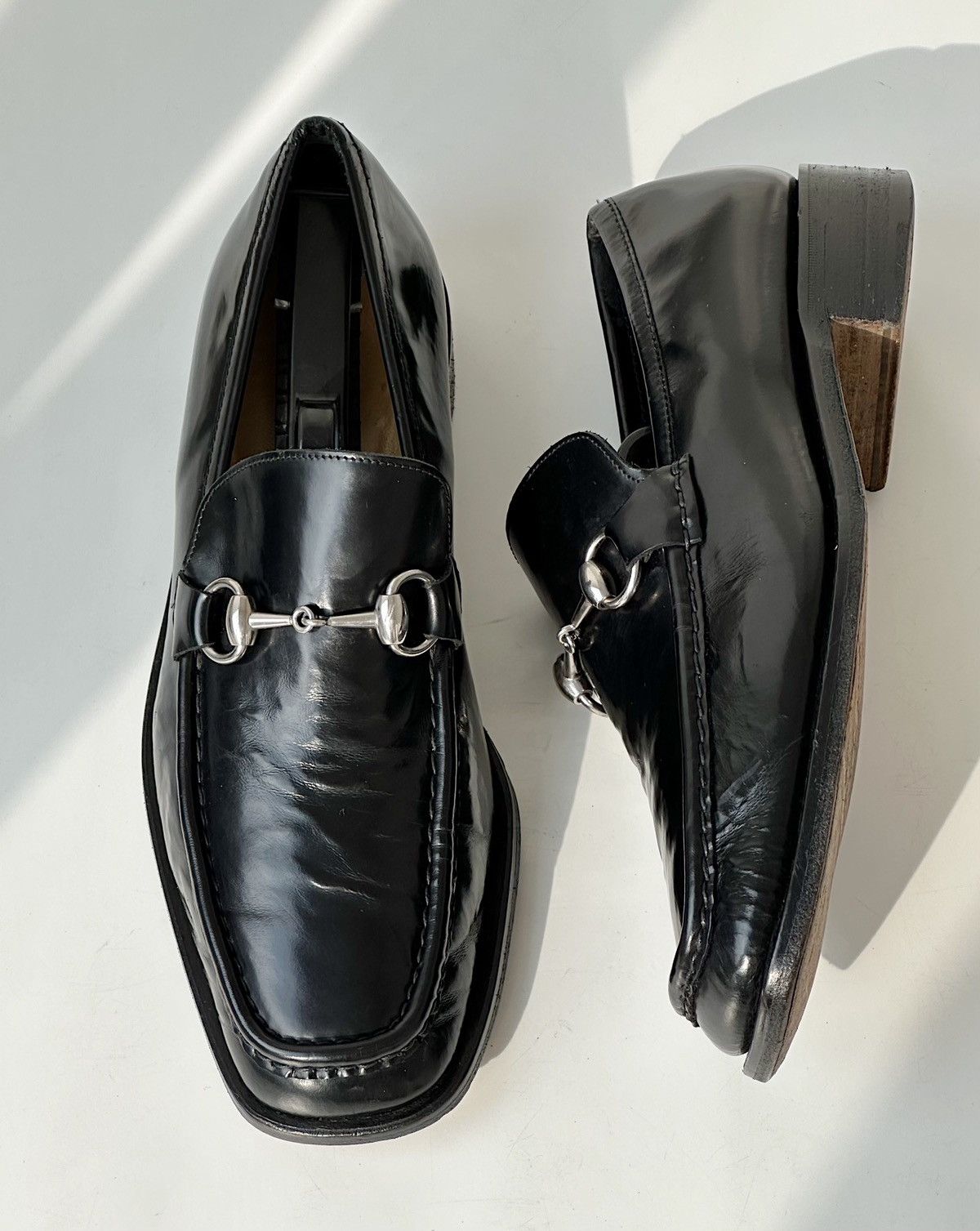 Gucci × Tom Ford × Vintage GUCCI 1996 Horsebit Square Toe Loafers