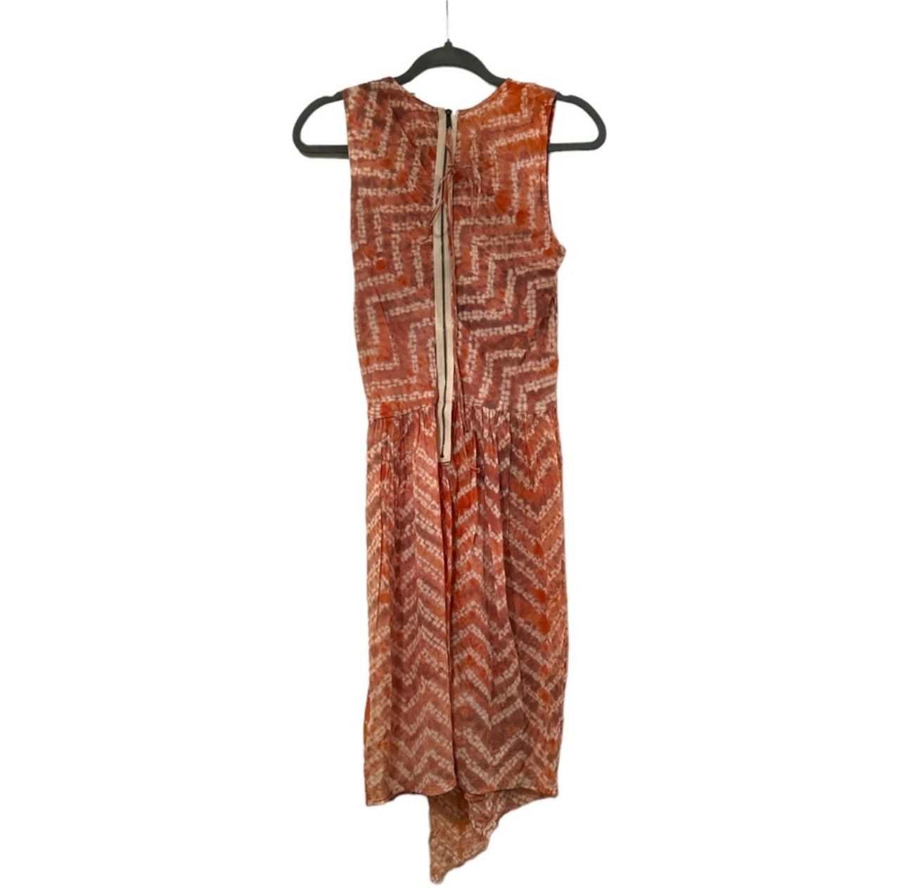Ulla Johnson ULLA JOHNSON Vintage Orange Tie-Dye Knee Length Wrap Dress Size M / US 6-8 / IT 42-44 - 6 Thumbnail