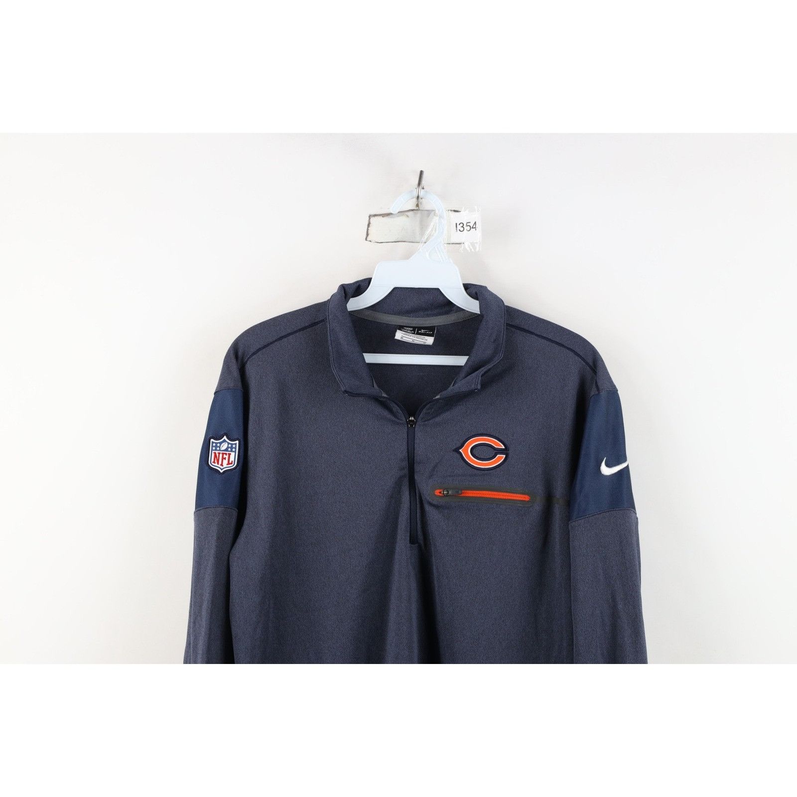Nike Nike On Field Chicago Bears Football Half Zip Jacket Size US M / EU 48-50 / 2 - 2 Thumbnail