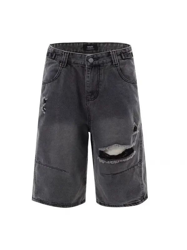 VIBE Vintage Hip Hop Loose Casual Denim Shorts Size US 31 - 4 Thumbnail