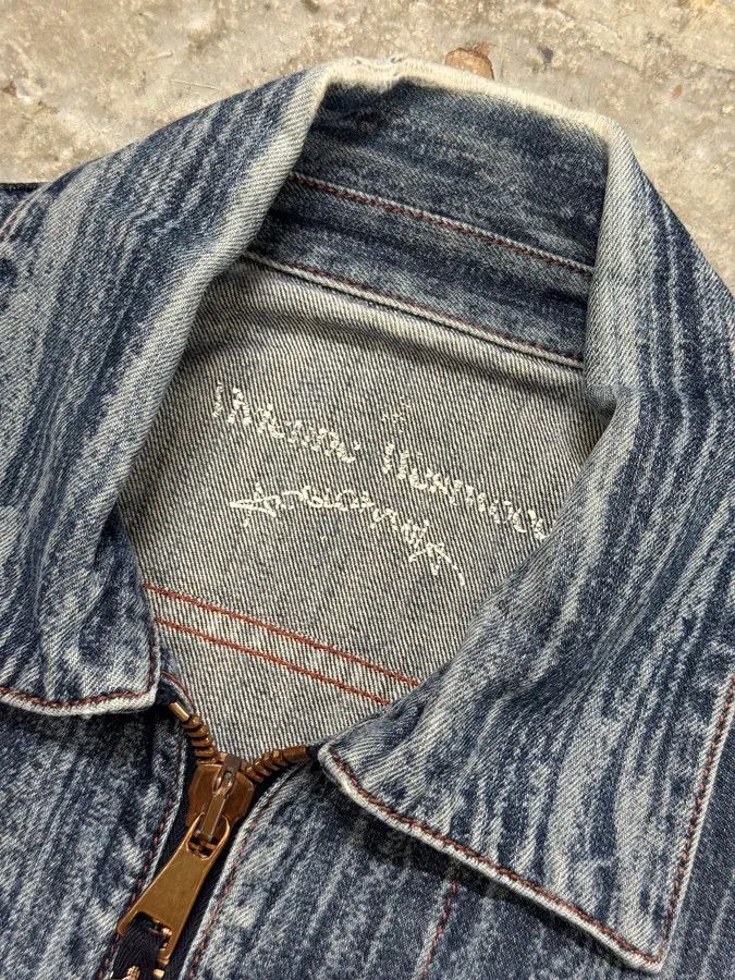Designer × Vintage × Vivienne Westwood Vivienne Westwood Wood Print Denim Jacket Size US S / EU 44-46 / 1 - 8 Thumbnail