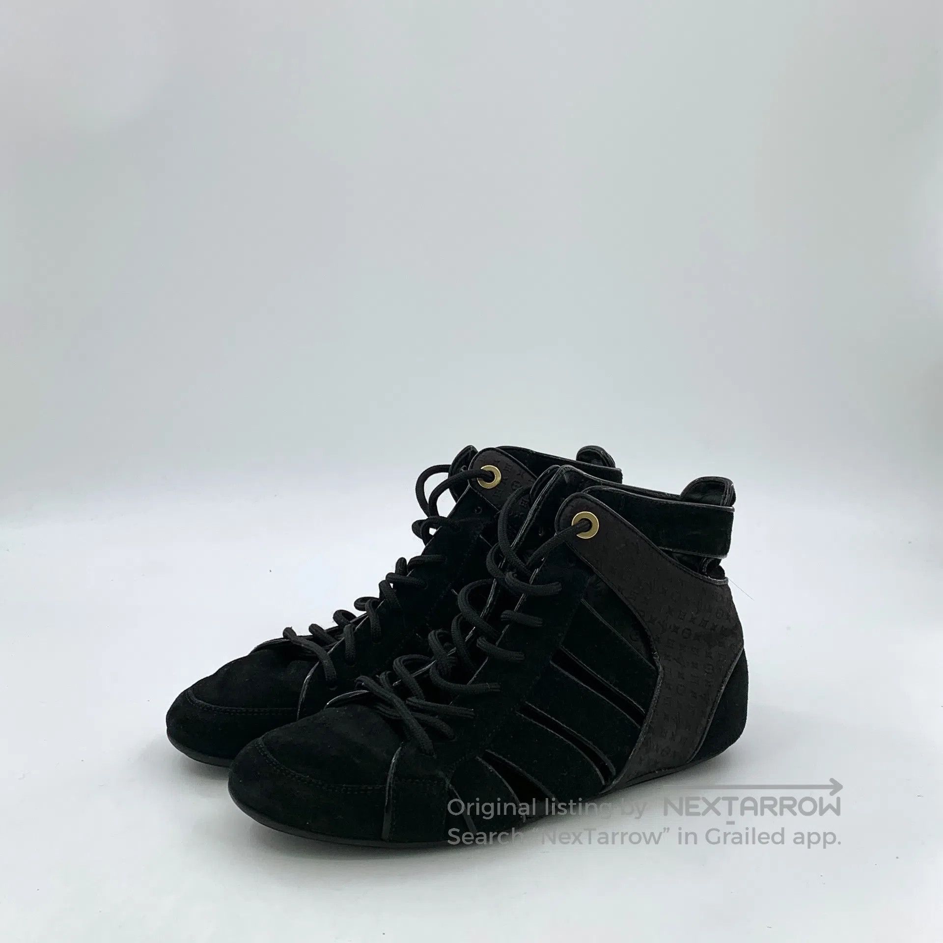 Louis Vuitton Louis Vuitton Black drawstring casual flat high top shoes| Size US 12 / IT 42 - 1 Thumbnail