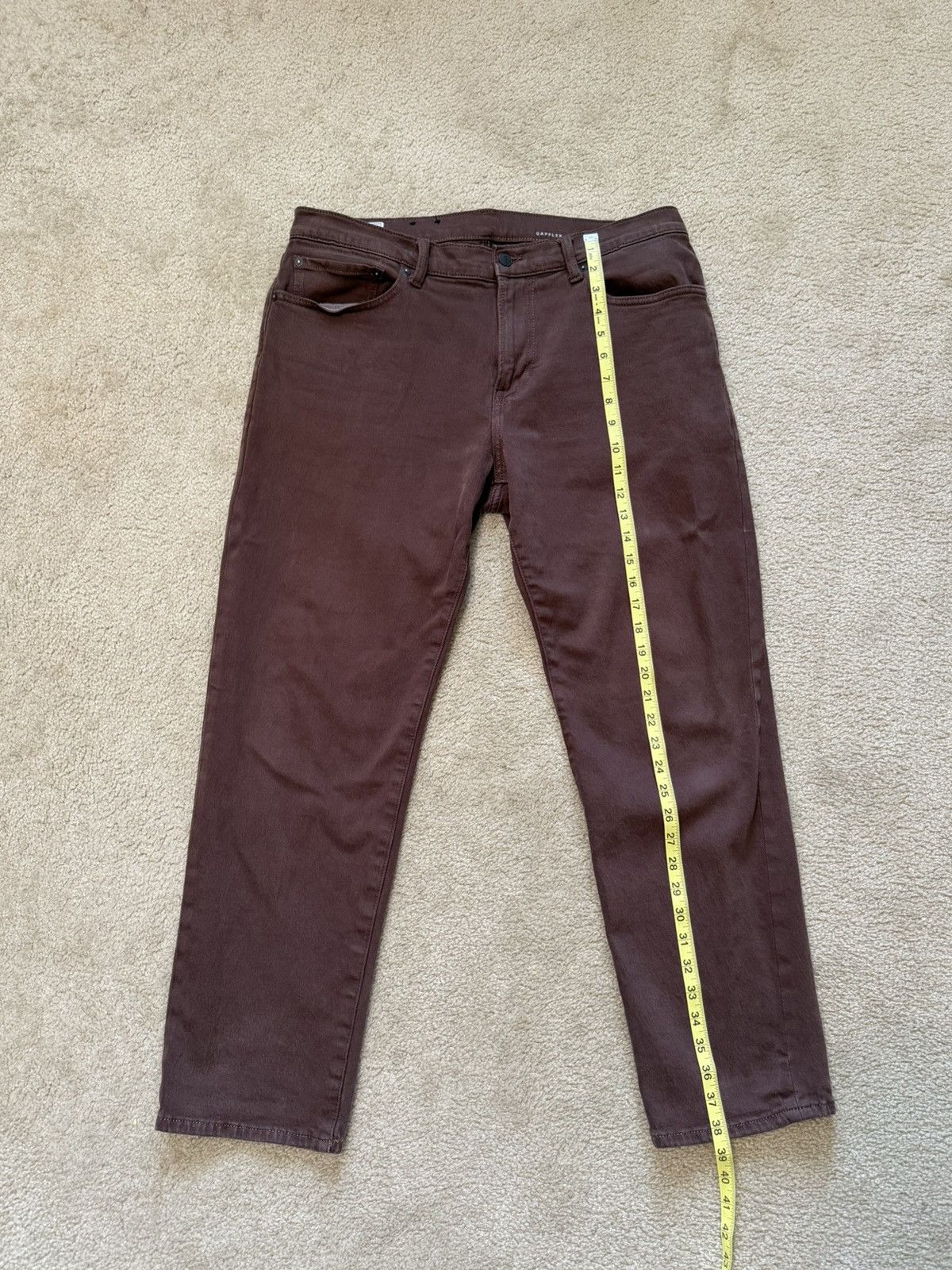 Gap Gap Straight Fit GapFlex Brown Jeans Size 34x30 Size US 34 / EU 50 - 3 Thumbnail