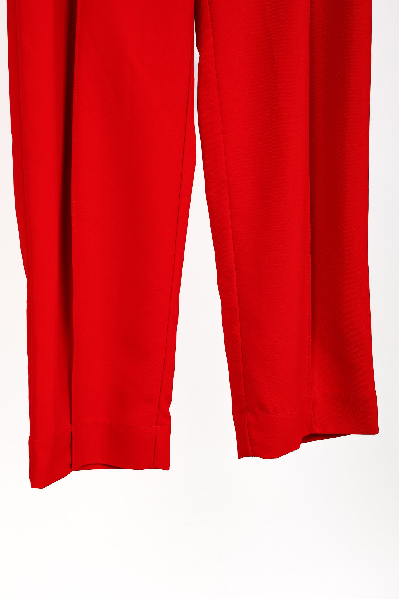 Ganni Ganni Barbados Cherry Red Twill Suiting Trousers Size 32" / US 10 / IT 46 - 5 Thumbnail